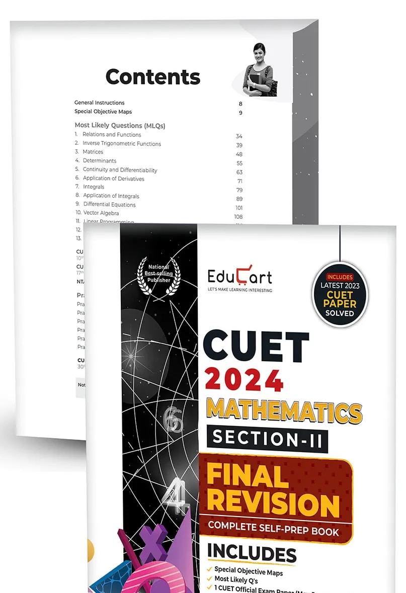 Educart CUET UG Entrance Exam Books 2024 English Mock papers + Final Revision Physics | Chemistry | Mathematics (100% based on 2023 official CUET Online Paper)
