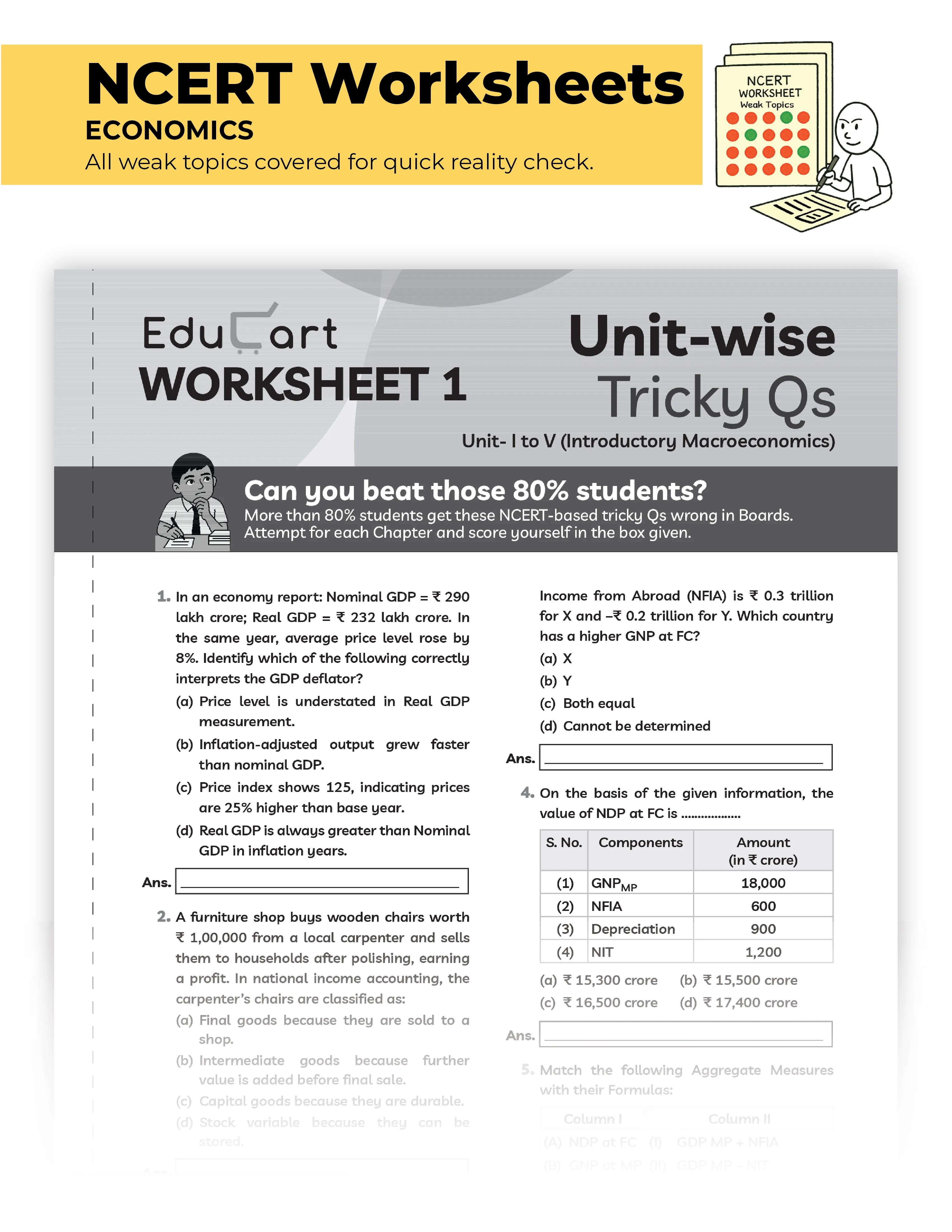 Educart CBSE Sample Paper Class 12 2025-26 – Economics (Based on latest CBSE Sample Papers Released on 30-07-25) For 2026 Board Exam