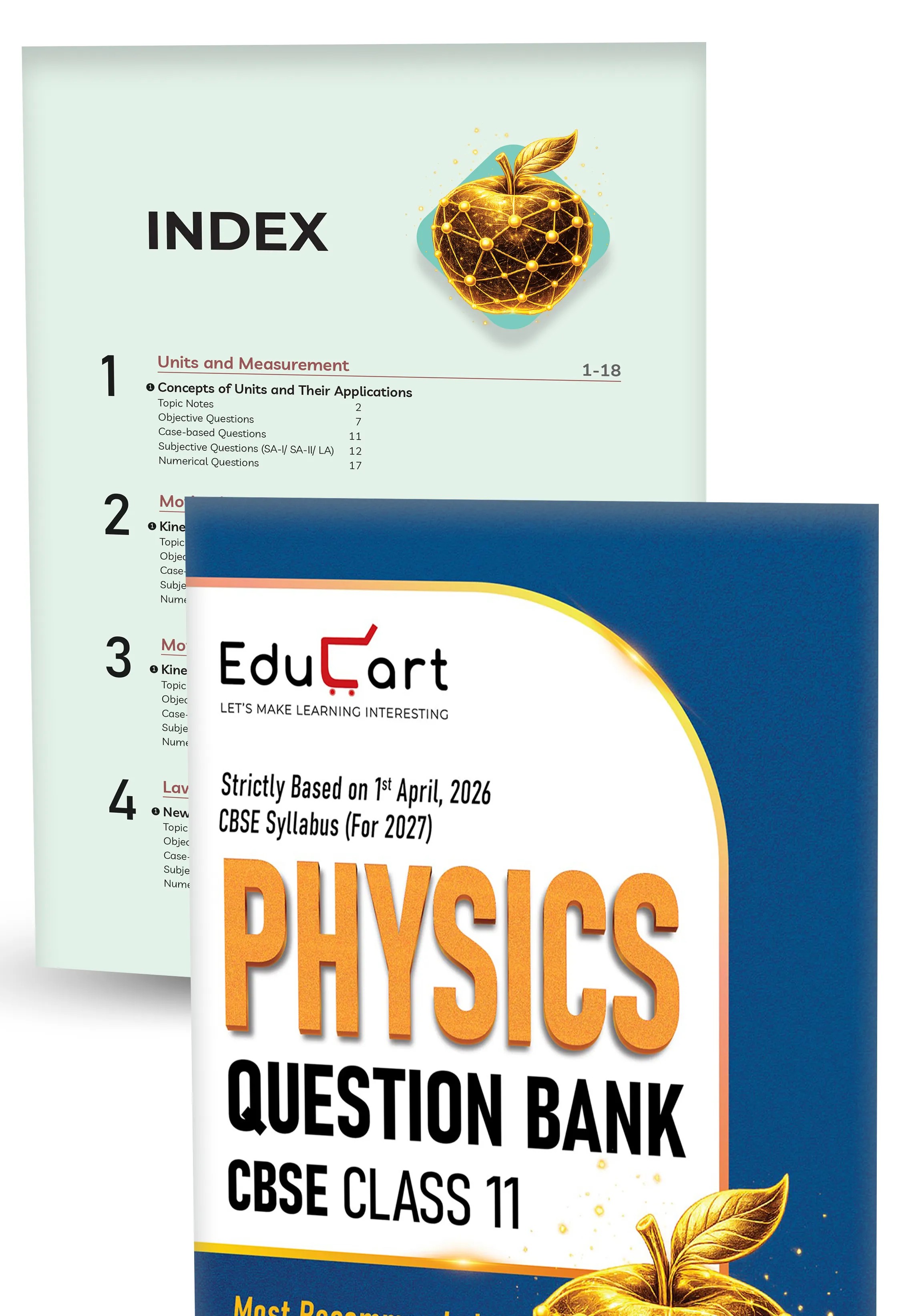 Educart CBSE Class 11 Question Bank Set of 4 (2026–27) | Physics, Chemistry, Biology & English Core | NCERT Chapter-wise PYQs, MCQs & Case-Based Qs | 2027 Exams