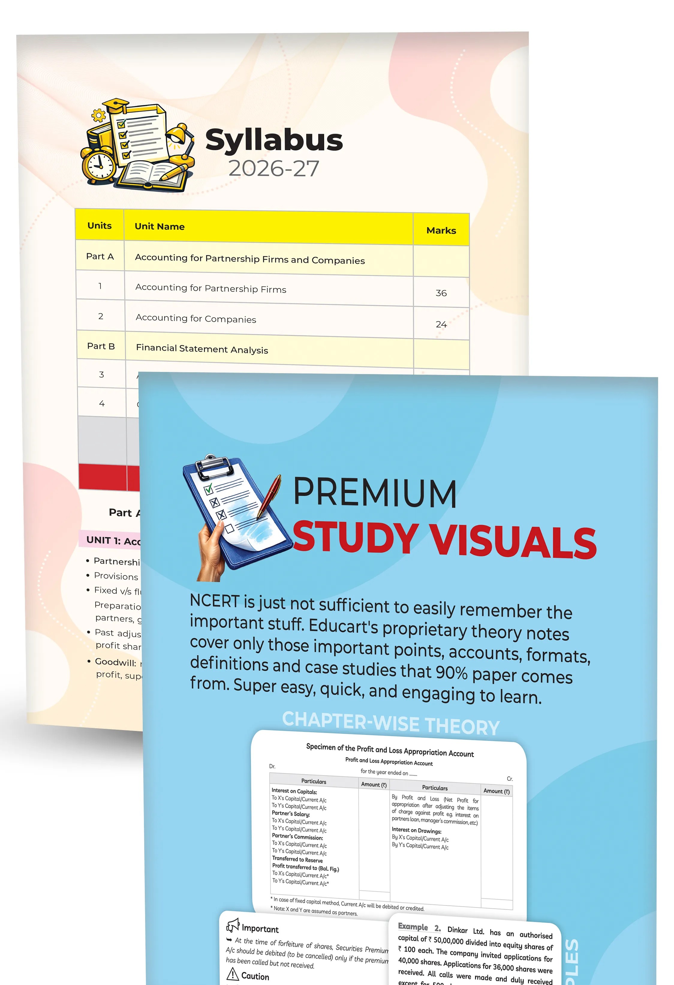 Educart CBSE Class 12 Accountancy Question Bank 2026–27 | 2027 Syllabus | Chapter-wise PYQs, MCQs, Case-Based Qs & Notes | NCERT-Based