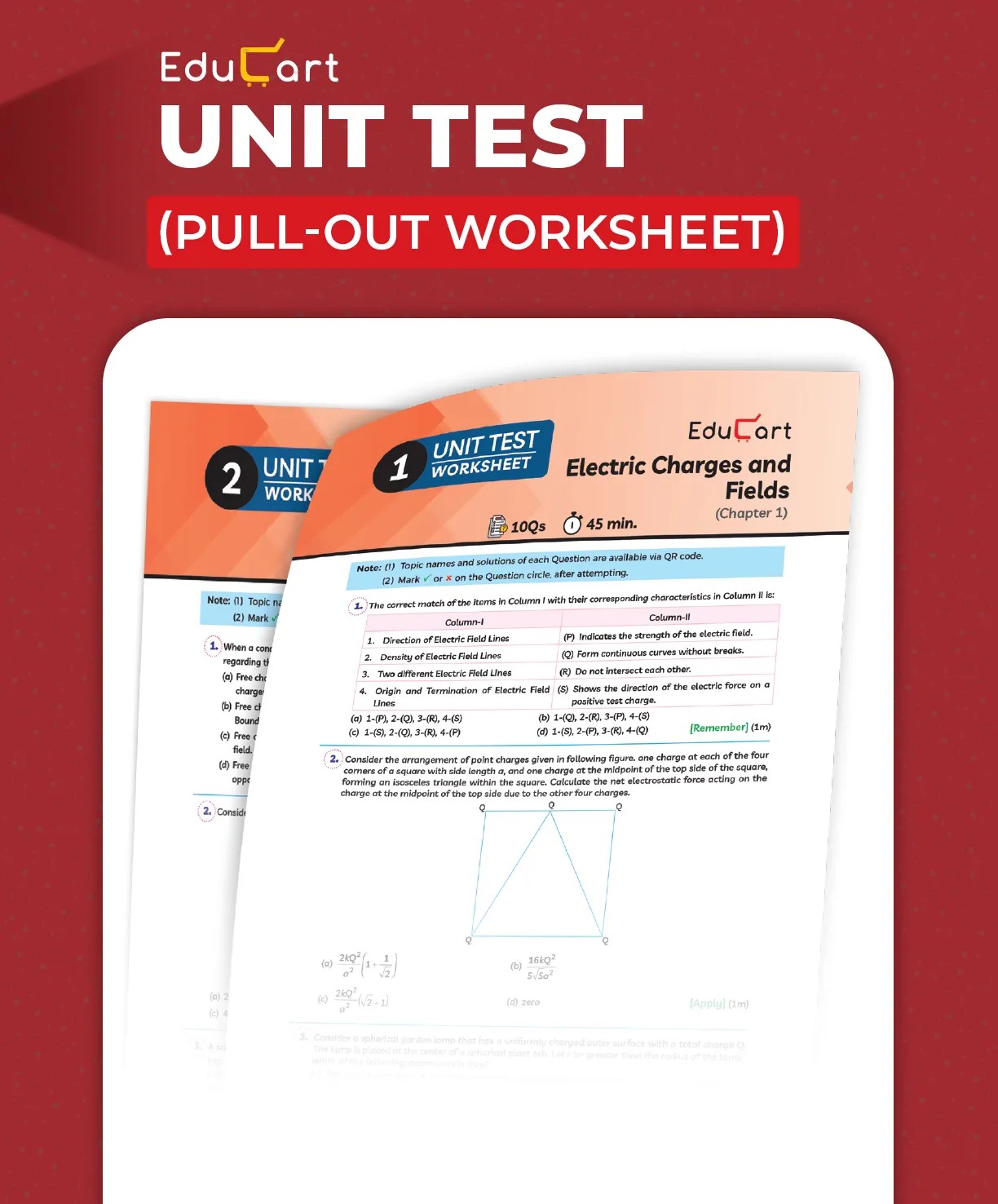 Educart CBSE Class 12 Physics One Shot Question Bank 2026–27 | NCERT Questions, PYQs & Competency-Based Qs | Unit Test Worksheet | Latest CBSE Syllabus & Exam Pattern 2027