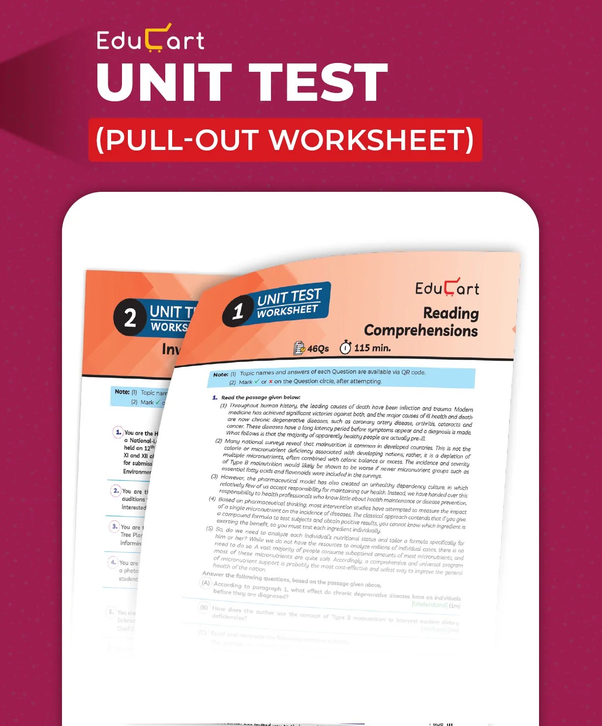 Educart CBSE Class 12 English Core One Shot Question Bank 2026–27 | NCERT Questions, PYQs & Competency-Based Qs | Unit Test Worksheet | Latest CBSE Syllabus & Exam Pattern 2027