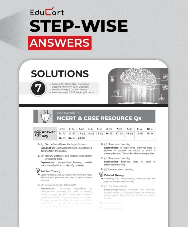 Educart CBSE Class 10 Artificial Intelligence One Shot Question Bank 2026–27 | Chapter-wise NCERT Practice, PYQs & Competency-Based Questions | Latest CBSE Syllabus & Board Pattern for 2027 Exam