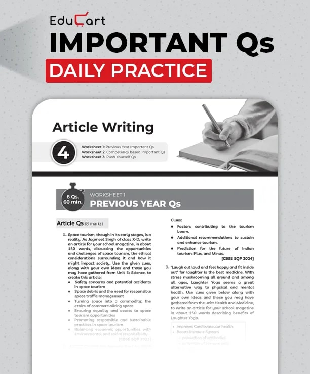 Educart CBSE Class 10 English Communicative One Shot Question Bank 2026–27 | Chapter-wise NCERT Practice, PYQs & Competency-Based Questions | Latest CBSE Syllabus & Board Pattern for 2027 Exam