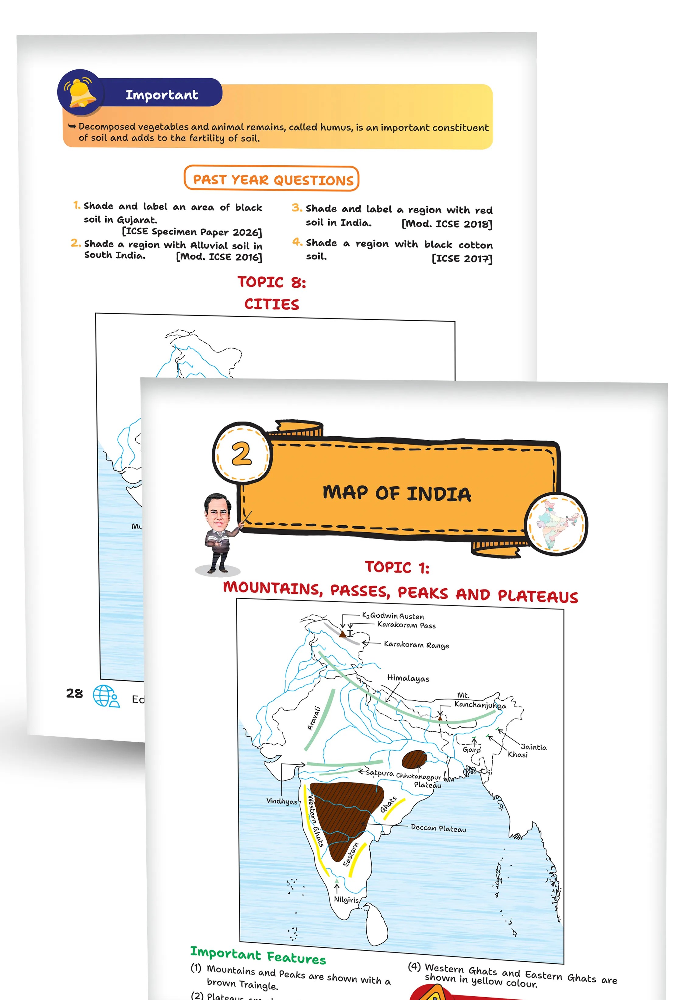 Educart Handouts ICSE Class 10 Geography Handwritten Notes 2027 (Half-Yearly & Periodic Tests & Chapter-wise Study Material for 2026-27 Board Exam