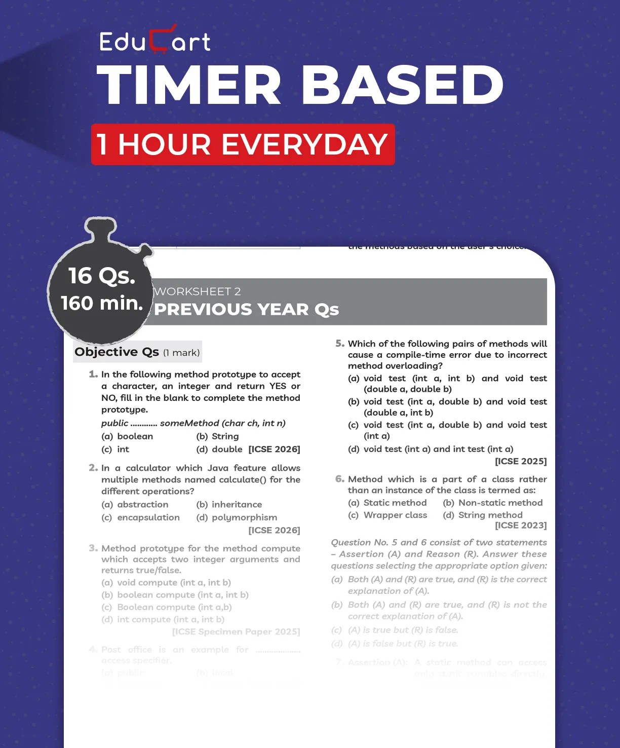 Educart ICSE Class 10 Computer Applications One Shot Question Bank 2026-27 | Chapter-wise Practice Includes PYQs & Competency-Based Qs | Unit Test Worksheets | Latest Syllabus 2027