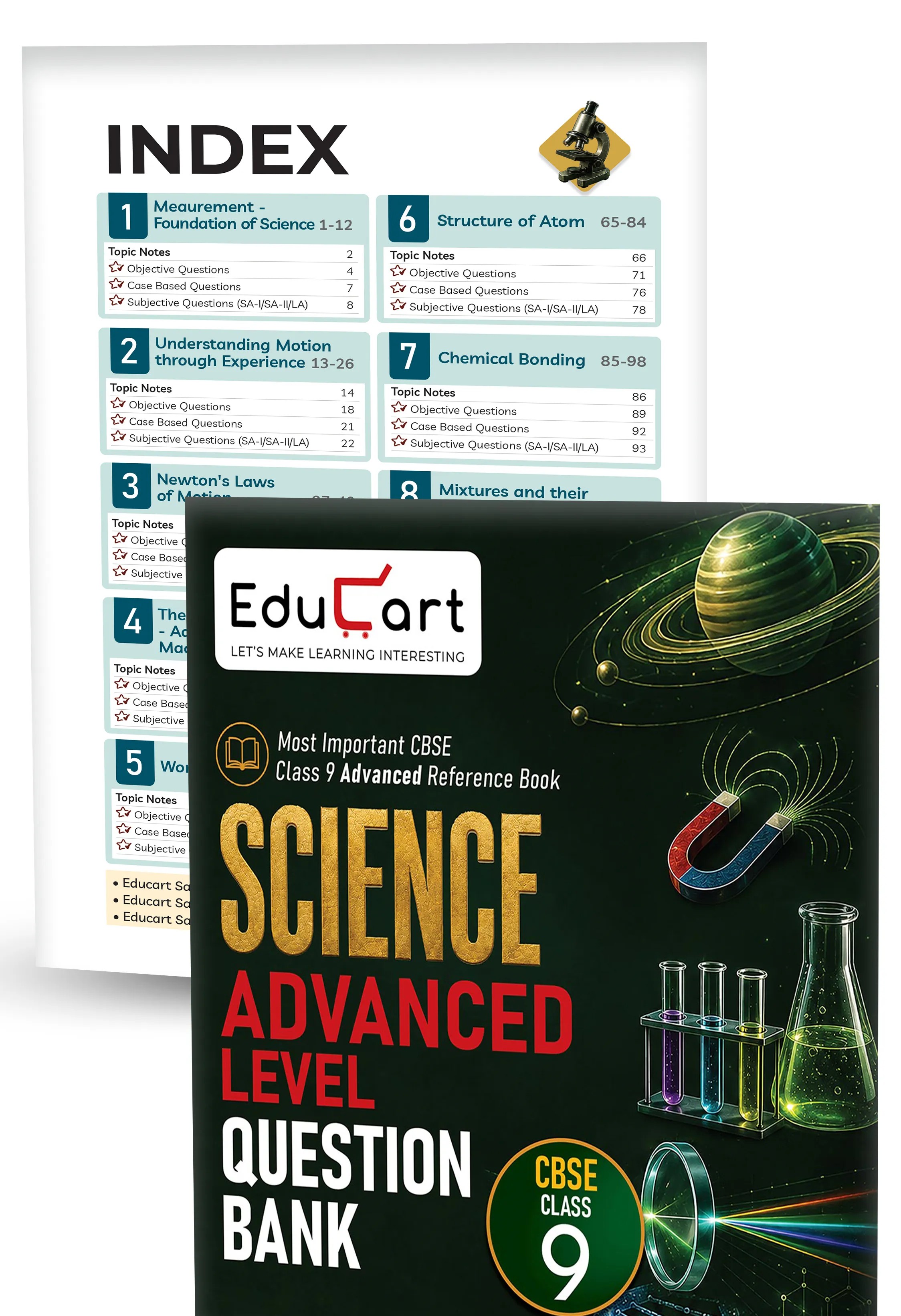 Educart CBSE Class 9 Advanced Level Question Bank 2027 - Science & Mathematics (Bundle of 2 Books) | Simplified Notes, Hots Questions Step-wise Answers & Sample Papers as per Latest Syllabus for 2026-27 Exam