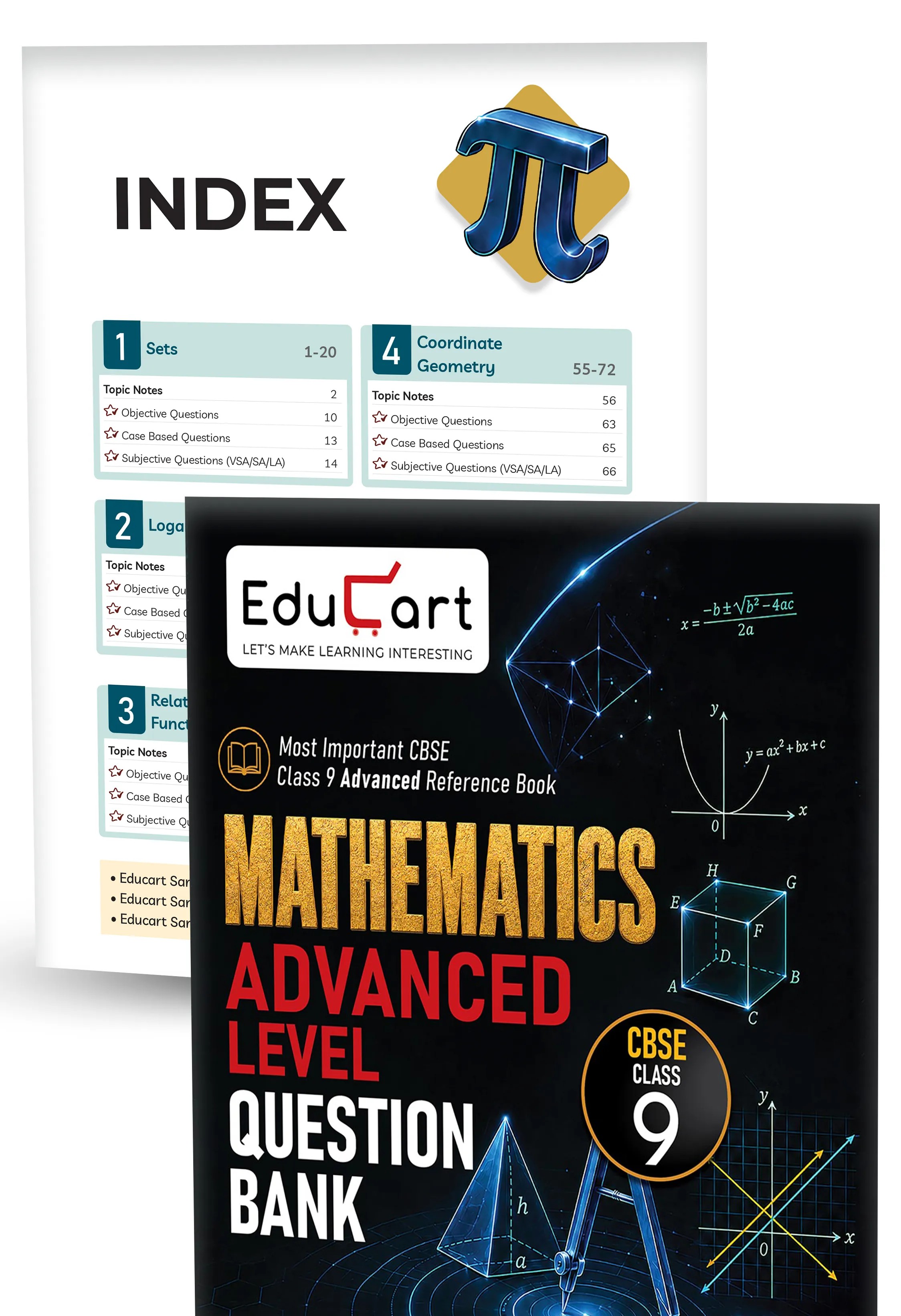 Educart CBSE Class 9 Advanced Level Question Bank 2027 - Science & Mathematics (Bundle of 2 Books) | Simplified Notes, Hots Questions Step-wise Answers & Sample Papers as per Latest Syllabus for 2026-27 Exam
