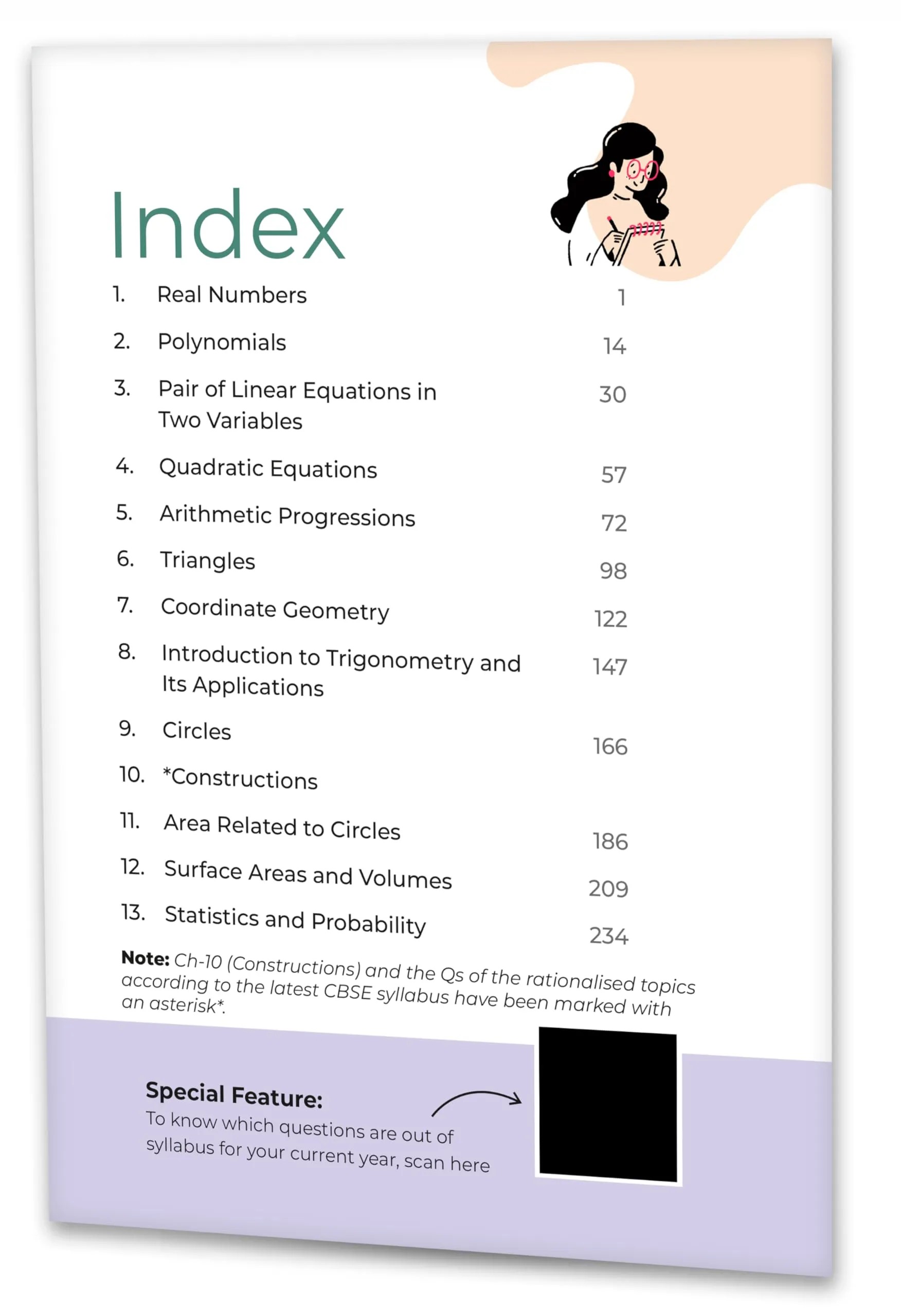 Educart NCERT Exemplar Class 10 Mathematics 2026 Problems Solutions (For 2026-27 Board Exam)