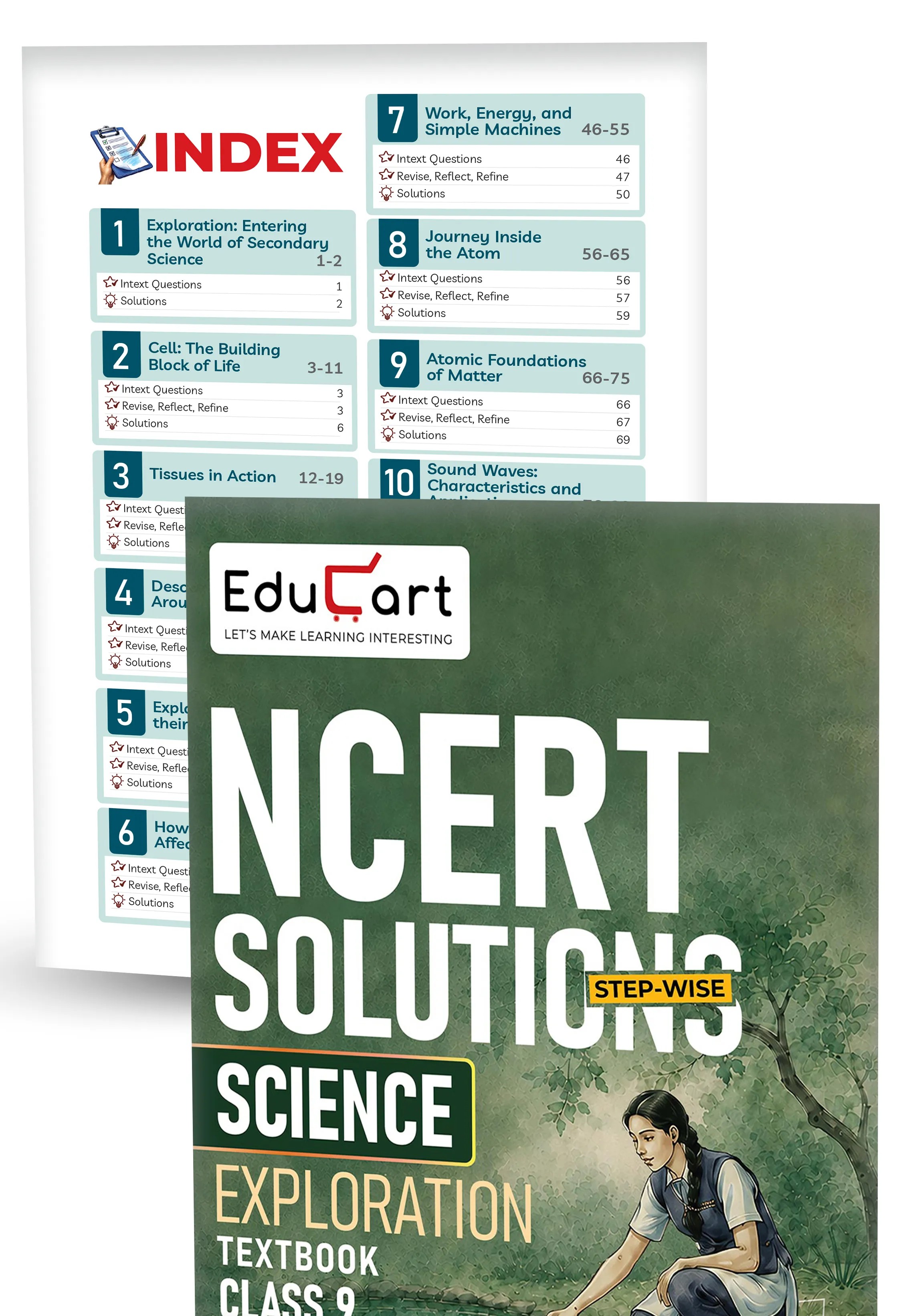 Educart Class 9 Science & Mathematics NCERT Textbook Solutions Bundle 2027 (2026-27)