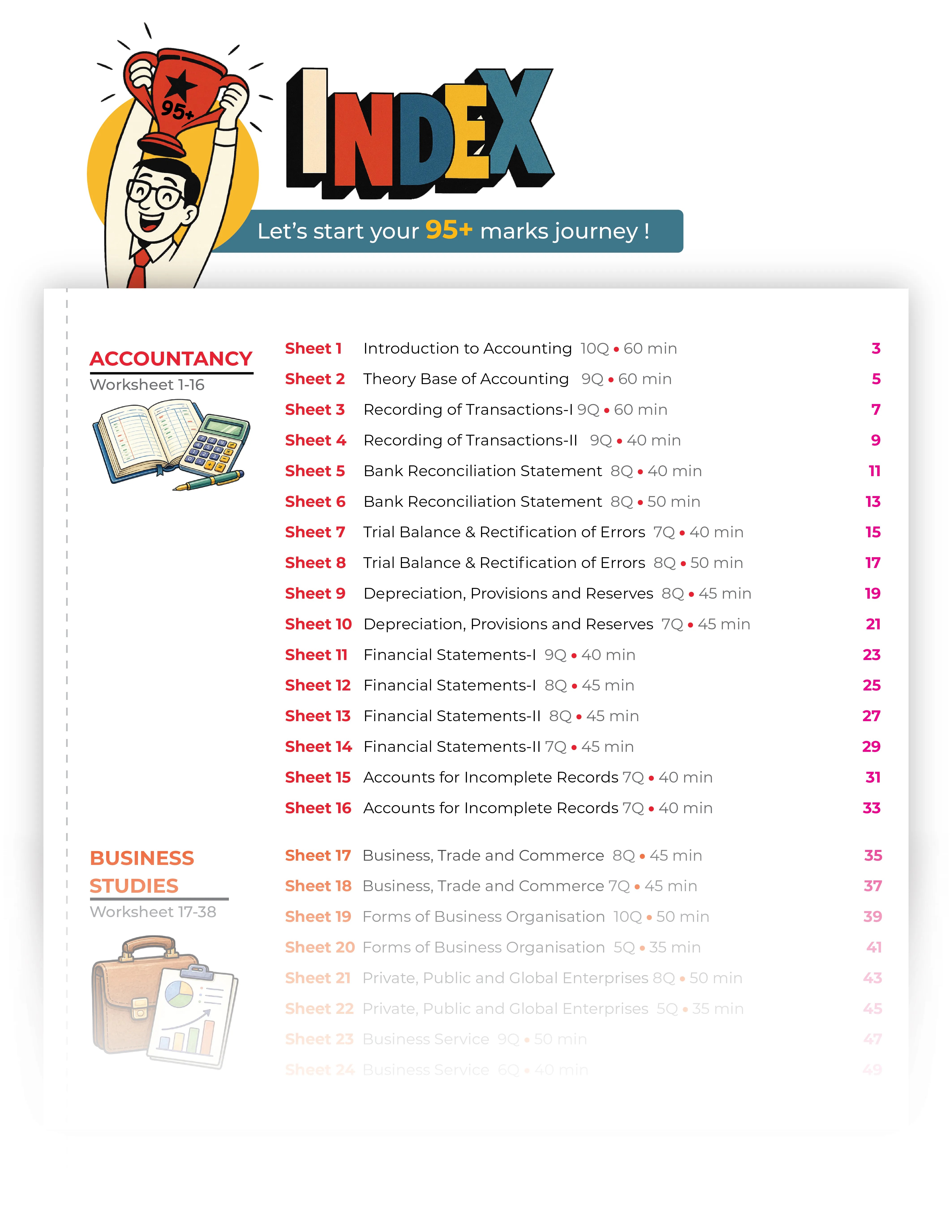 Educart PRAYAS CBSE Class 11 Commerce 2027 – Accountancy, Business Studies & Economics (Ch-wise Timed Worksheets with NCERT Chits 2026-27)