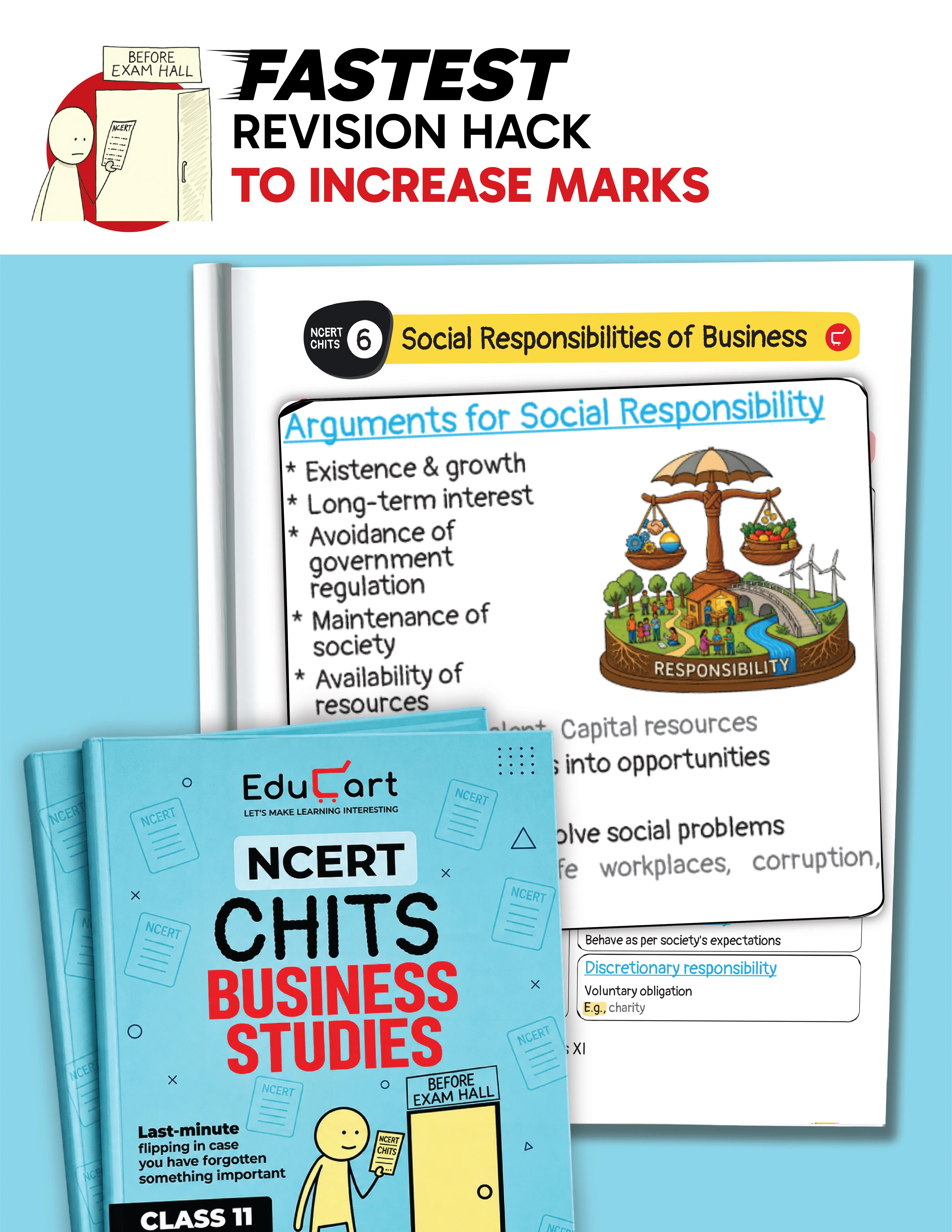 Educart PRAYAS CBSE Class 11 Commerce 2027 – Accountancy, Business Studies & Economics (Ch-wise Timed Worksheets with NCERT Chits 2026-27)