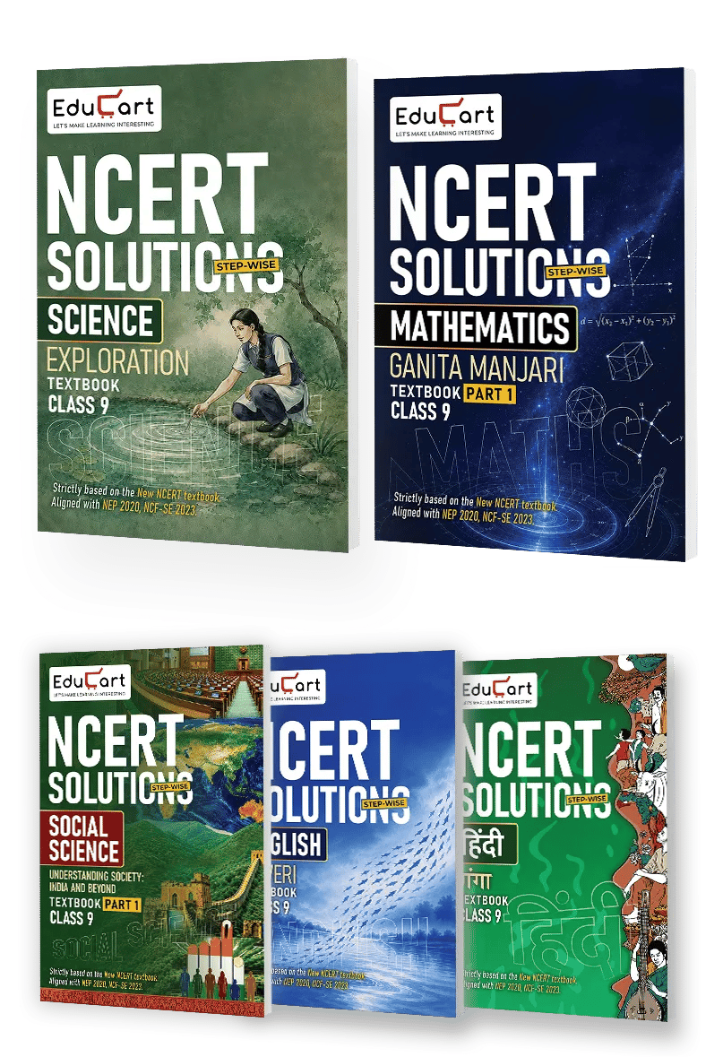 Educart Class 9 Science, Mathematics, Social Science, English & Hindi NCERT Textbook Solutions Bundle 2027 (2026-27)