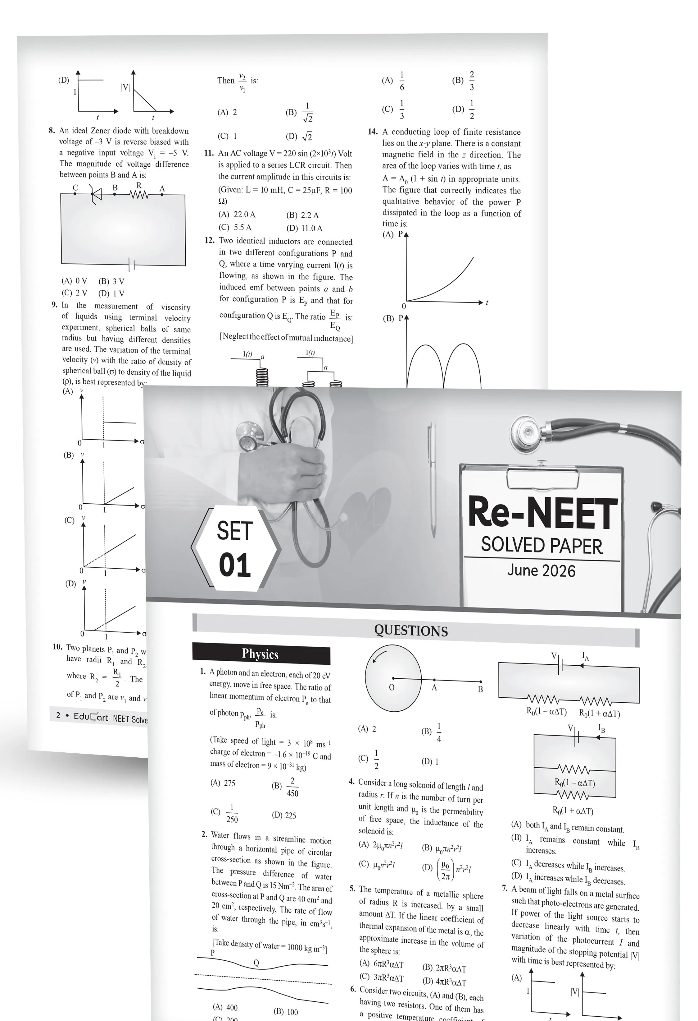 Educart NEET PYQ 12 Years Solved Papers (2015-2026) Granth | Physics Chemistry & Biology | Includes Re-NEET Papers 2026/2024/2015 & NEET Odisha 2019 | Detailed Explanations with NCERT Theory & Mnemonics| For 2027