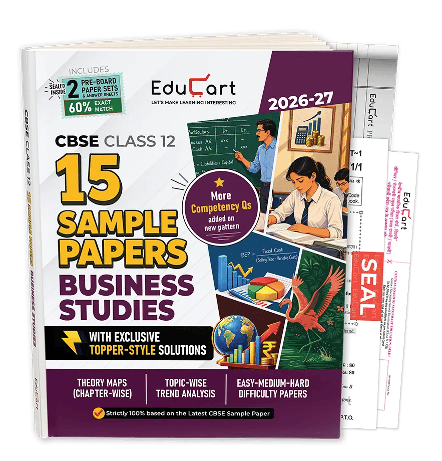 Educart CBSE Sample Paper Class 12 2026-27 Business Studies with Topper-Style Solutions | For 2027 Board Exam