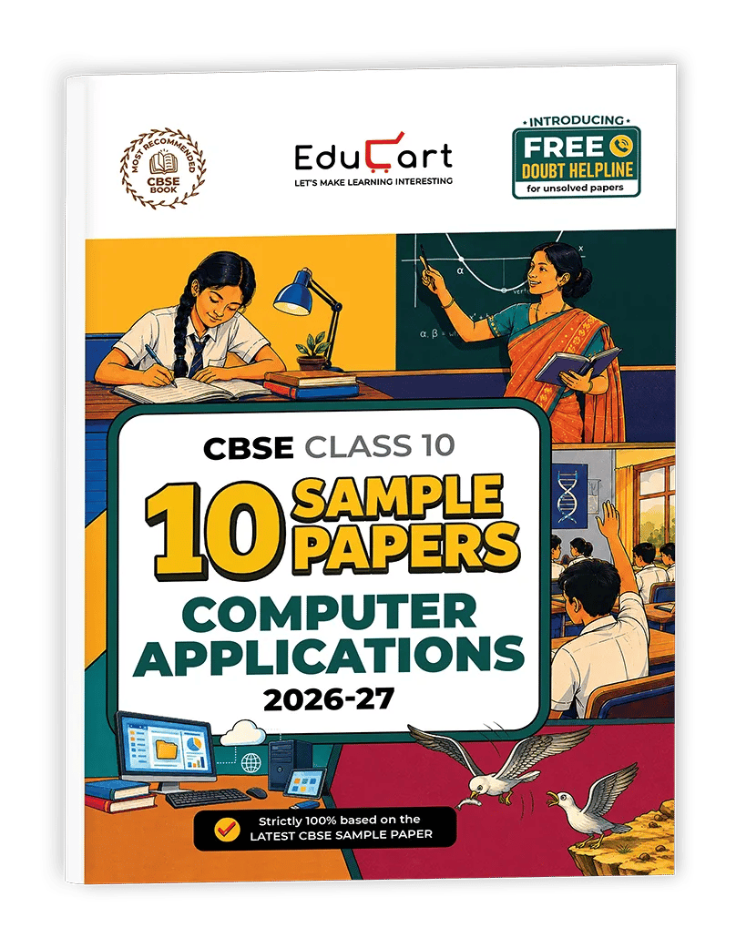 Educart CBSE Sample Paper Class 10 2026-27 Computer Application Strictly Based on Latest CBSE Sample Paper | For 2027 Board Exam