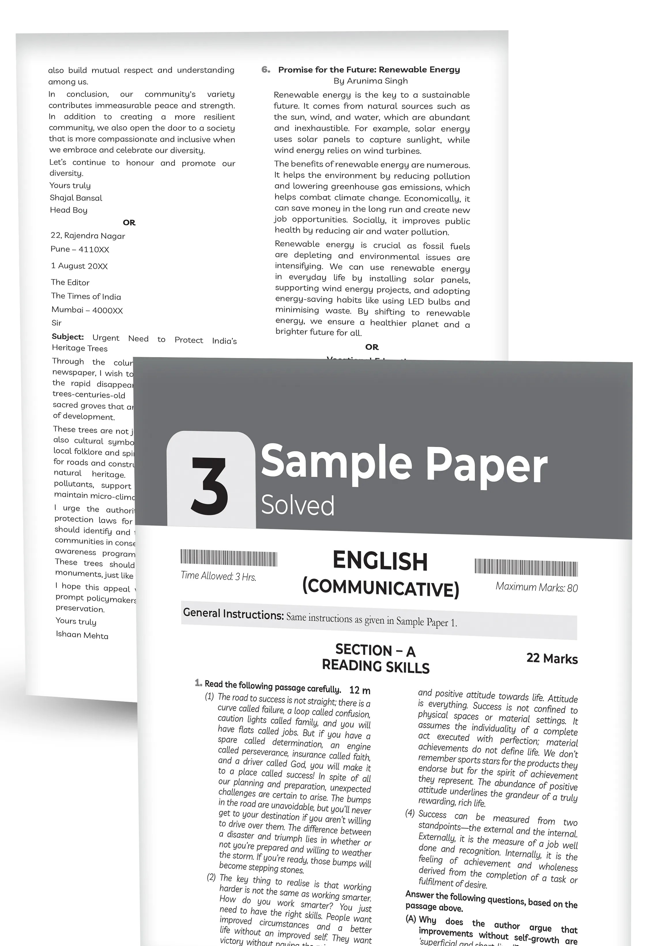 Educart CBSE Sample Paper Class 10 2026-27 English Communicative (with Topper-Style Solutions & Cheat Sheet Wall Chart) For 2027 Exam