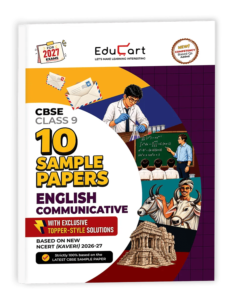 Educart CBSE Sample Paper Class 9 2026-27 English Communicative with Topper-Style Solutions | Based on Latest NCERT Kaveri | For 2027 Exam