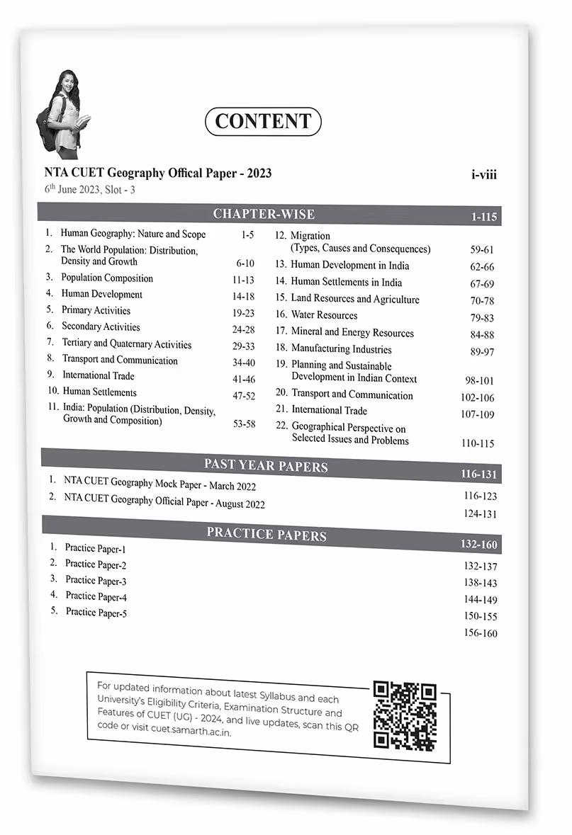 Educart Geography Section-2 NTA CUET UG Entrance Exam Book 2024 Final Revision