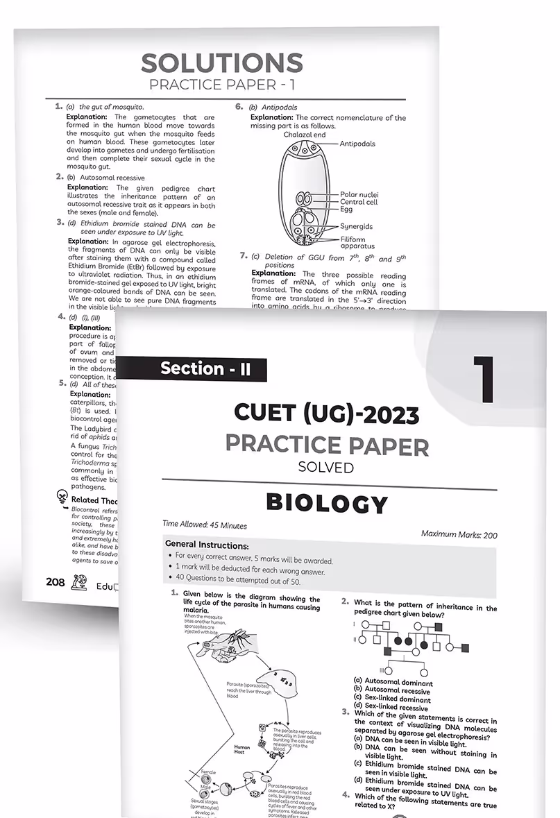 Educart Biology Section-2 NTA CUET UG Entrance Exam Book 2024 Final Revision