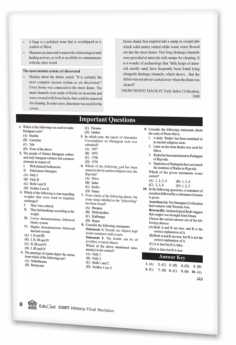 Educart History Section-2 NTA CUET UG Entrance Exam Book 2024 Final Revision (100% based on 2023 official CUET Online Paper)