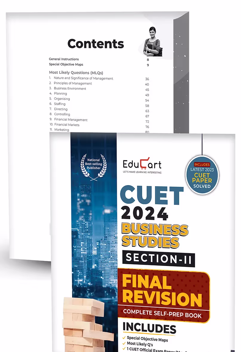 Educart NTA CUET UG Entrance Exam Book 2024 Final Revision Accountancy, Business Studies and Economic (100% based on 2023 official CUET Online Paper)