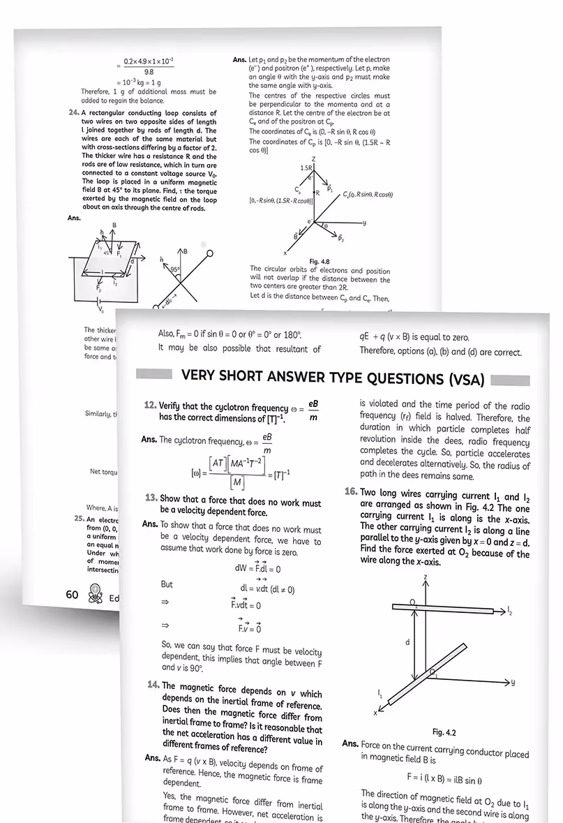 Educart NCERT Exemplar Class 12 Physics 2025 Problems Solutions (For 2025-26 Board Exam)