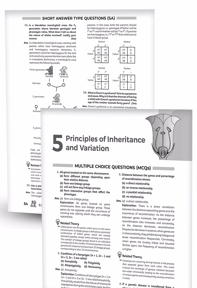 Educart NCERT Exemplar Class 12 Biology 2025 Problems Solutions (For 2025-26 Board Exam)