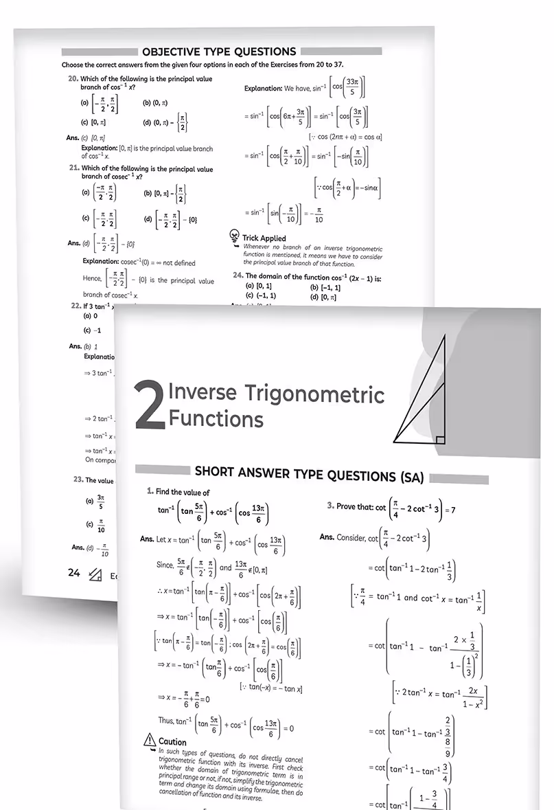 Educart NCERT Exemplar Class 12 Mathematics 2025 Problems Solutions (For 2025-26 Board Exam)
