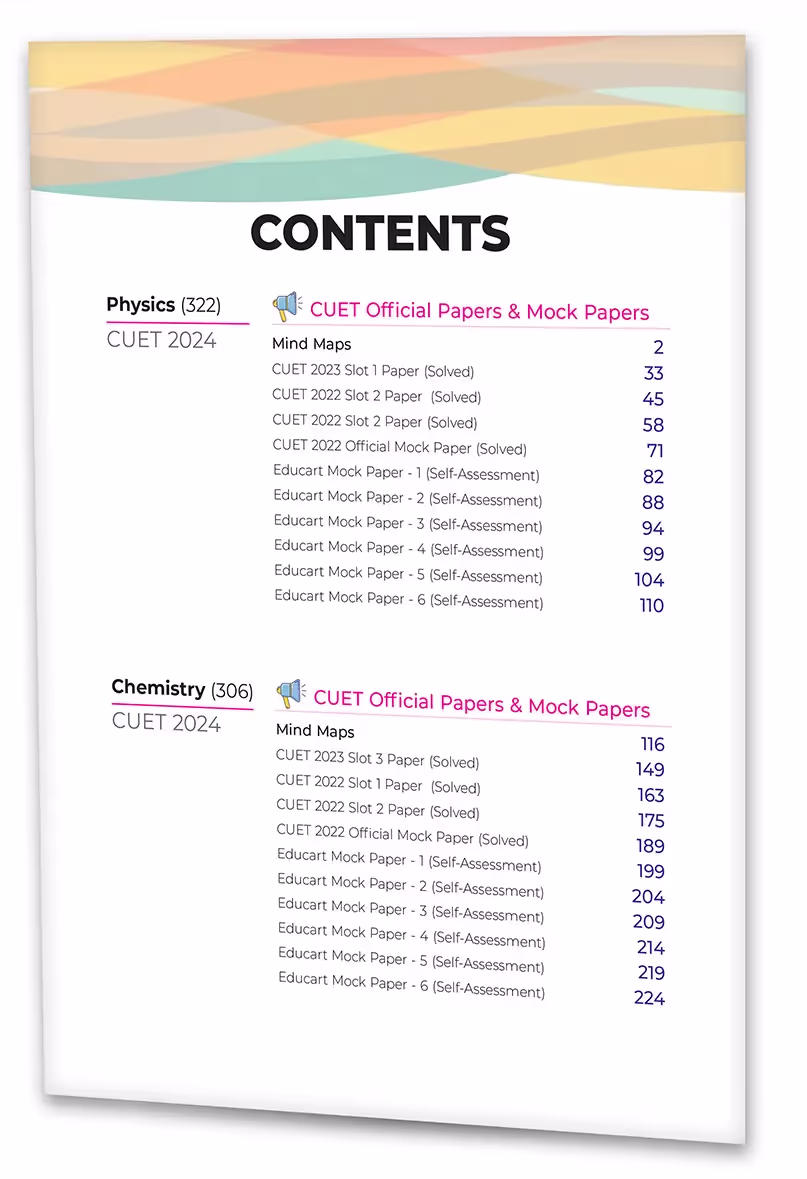 Educart 30 CUET UG 2024 Science Mock Papers of Physics + Chemistry + Biology (Section II, new NTA syllabus)