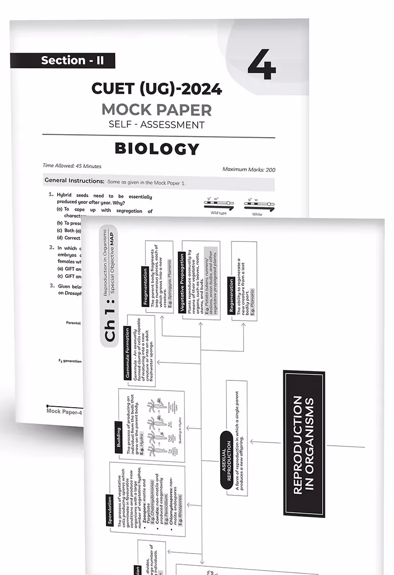 Educart 30 CUET UG 2024 Science Mock Papers of Physics + Chemistry + Biology (Section II, new NTA syllabus)