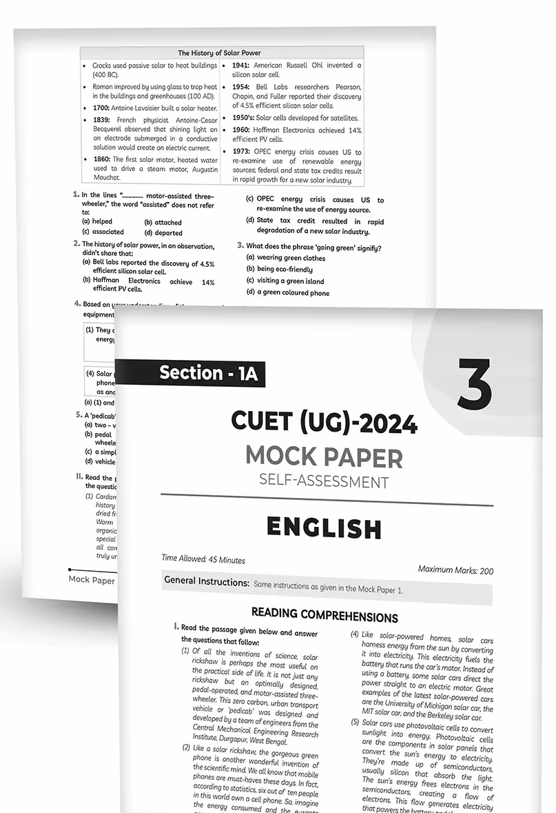 Educart CUET UG 2024 English Mock Papers 2024 (Section IA, new NTA syllabus)