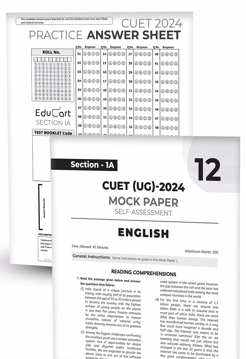 Educart CUET UG 2024 English Mock Papers 2024 (Section IA, new NTA syllabus)