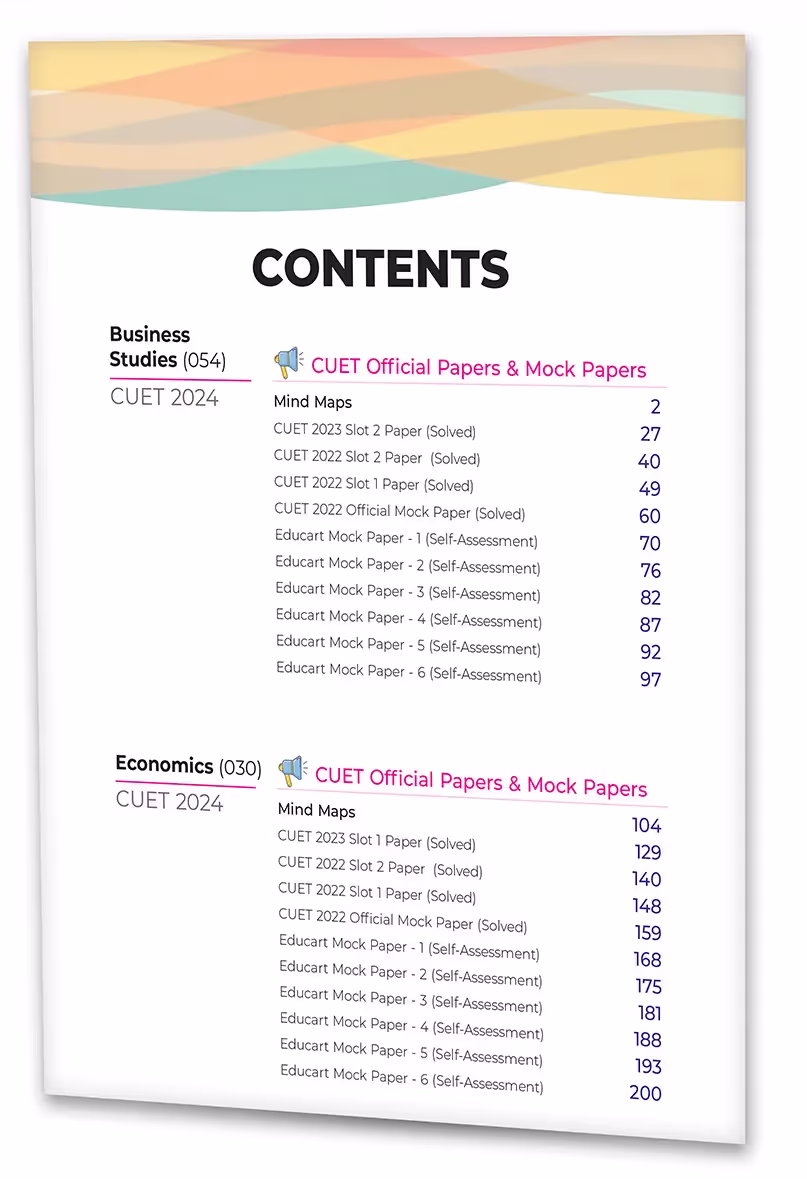 Educart 30 CUET UG 2024 Commerce Section 2 Mock Papers of Business Studies + Economics + Accountancy (Section II, new NTA syllabus)
