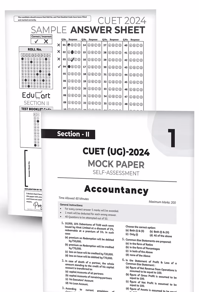 Educart 30 CUET UG 2024 Commerce Section 2 Mock Papers of Business Studies + Economics + Accountancy (Section II, new NTA syllabus)
