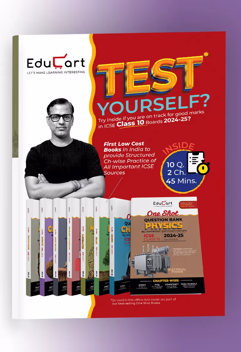 Educart ICSE Class 10 Free One Shot Test Yourself Booklet 2024-25