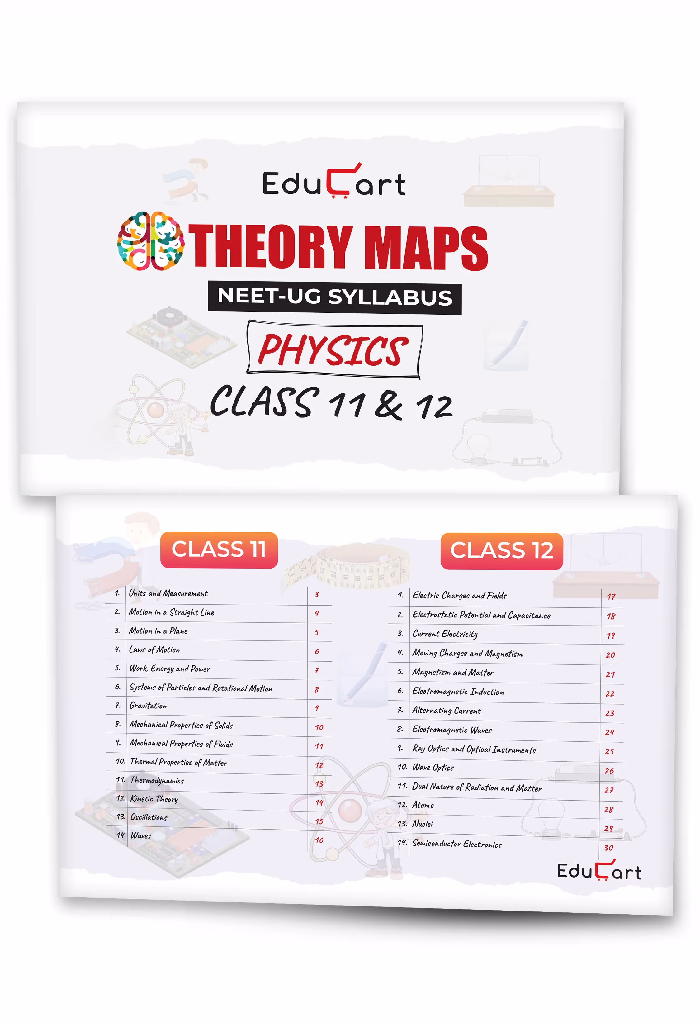 Educart NEET Abhyaas Theory Maps – Biology, Physics and Chemistry (Visual Format for Ch-wise Full Revision of Every Possible Topic and Sub-Topic) For 2025 Entrance Exam