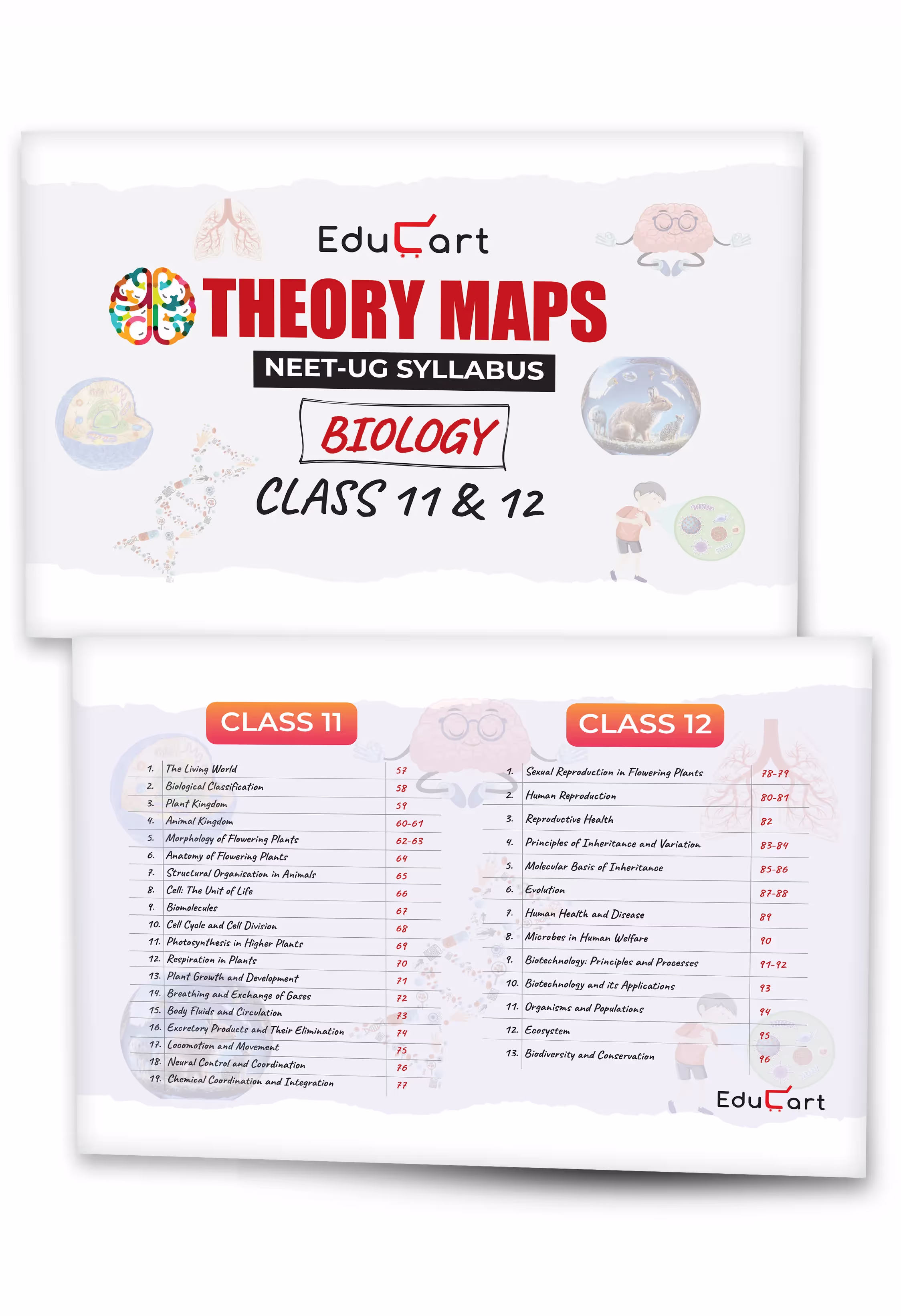 Educart NEET Abhyaas Theory Maps – Biology, Physics and Chemistry (Visual Format for Ch-wise Full Revision of Every Possible Topic and Sub-Topic) For 2025 Entrance Exam