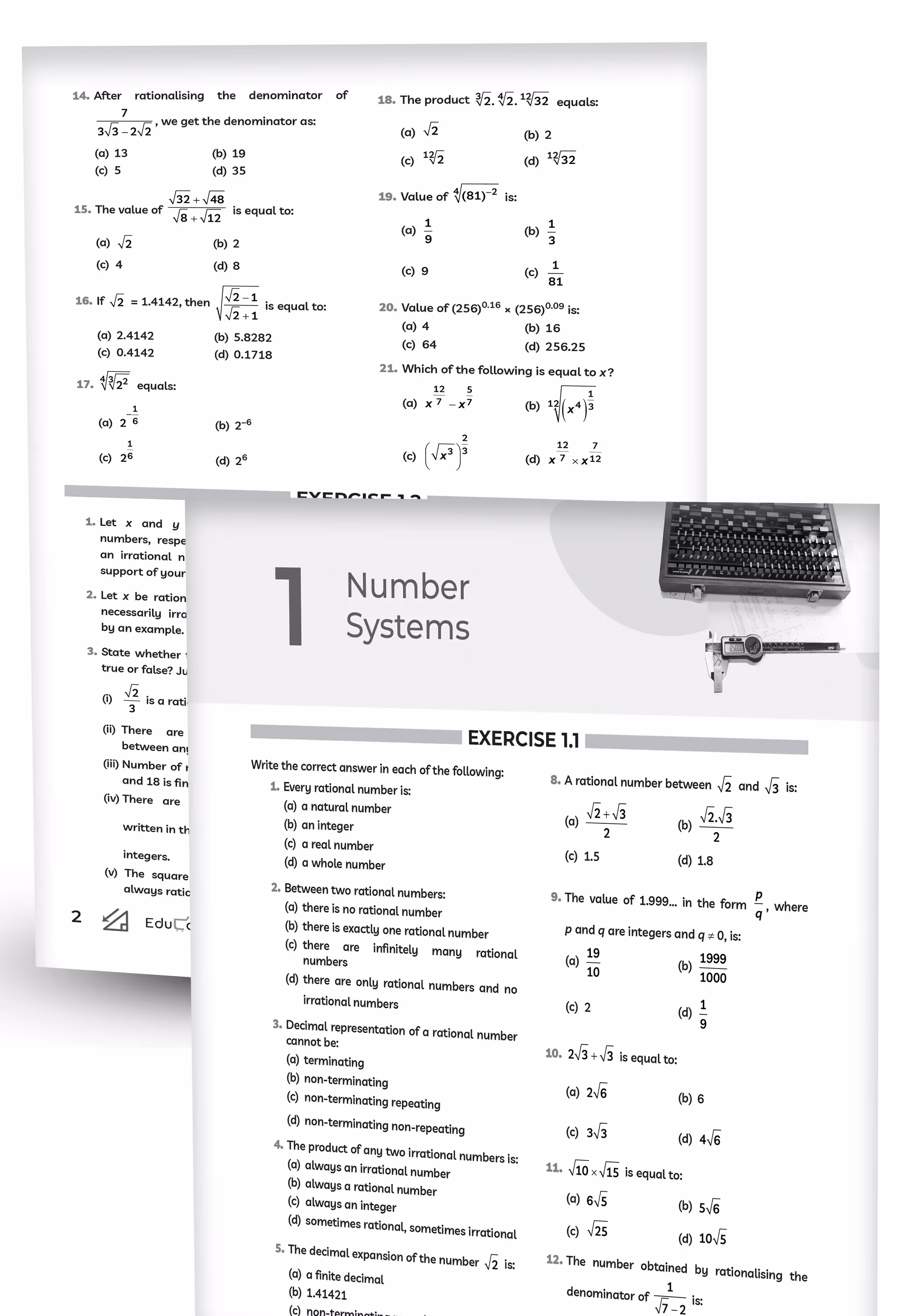 Educart NCERT Exemplar Class 9 Mathematics 2025 Problems Solutions (For 2025-26 Board Exam)