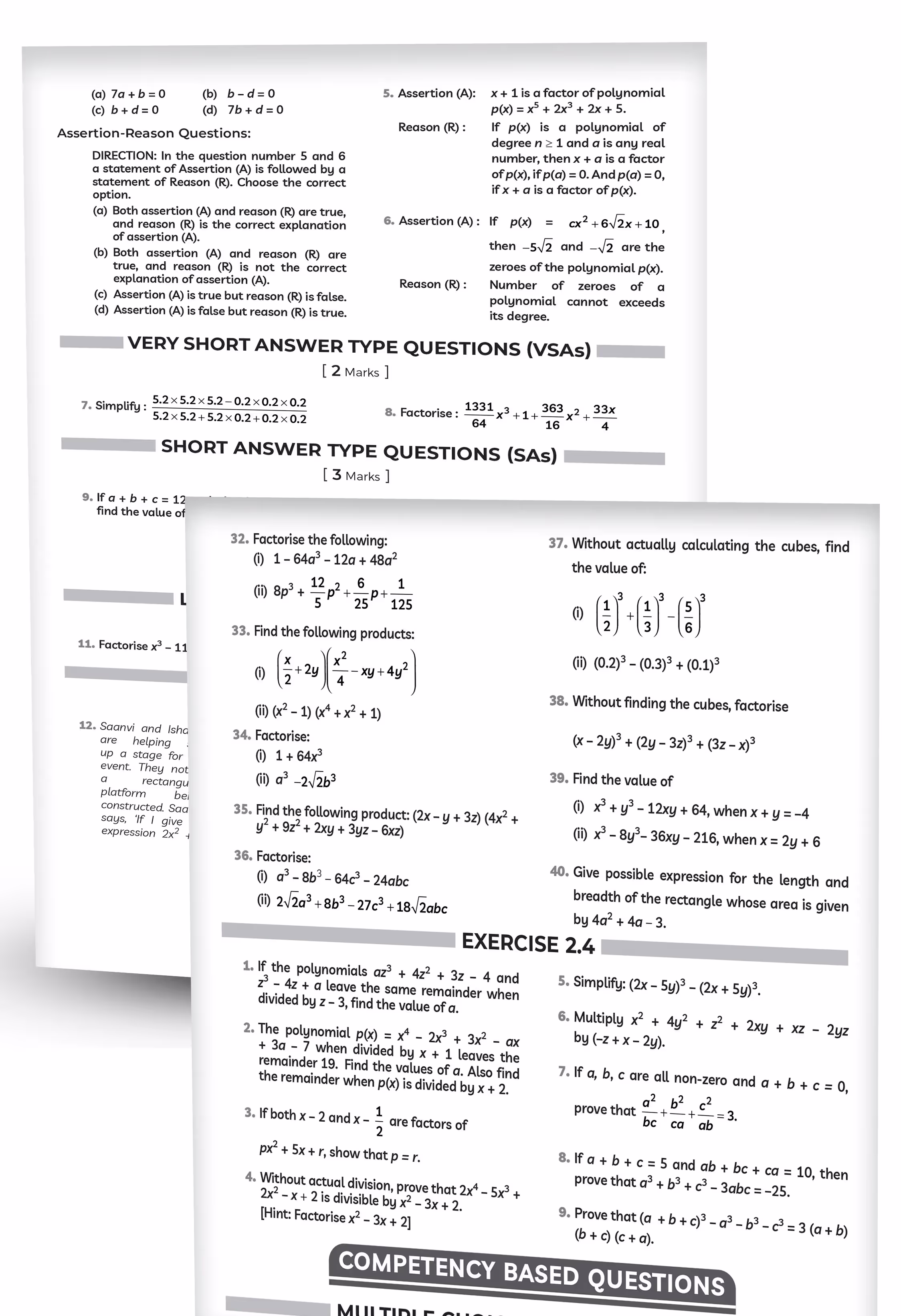 Educart NCERT Exemplar Class 9 Mathematics 2025 Problems Solutions (For 2025-26 Board Exam)