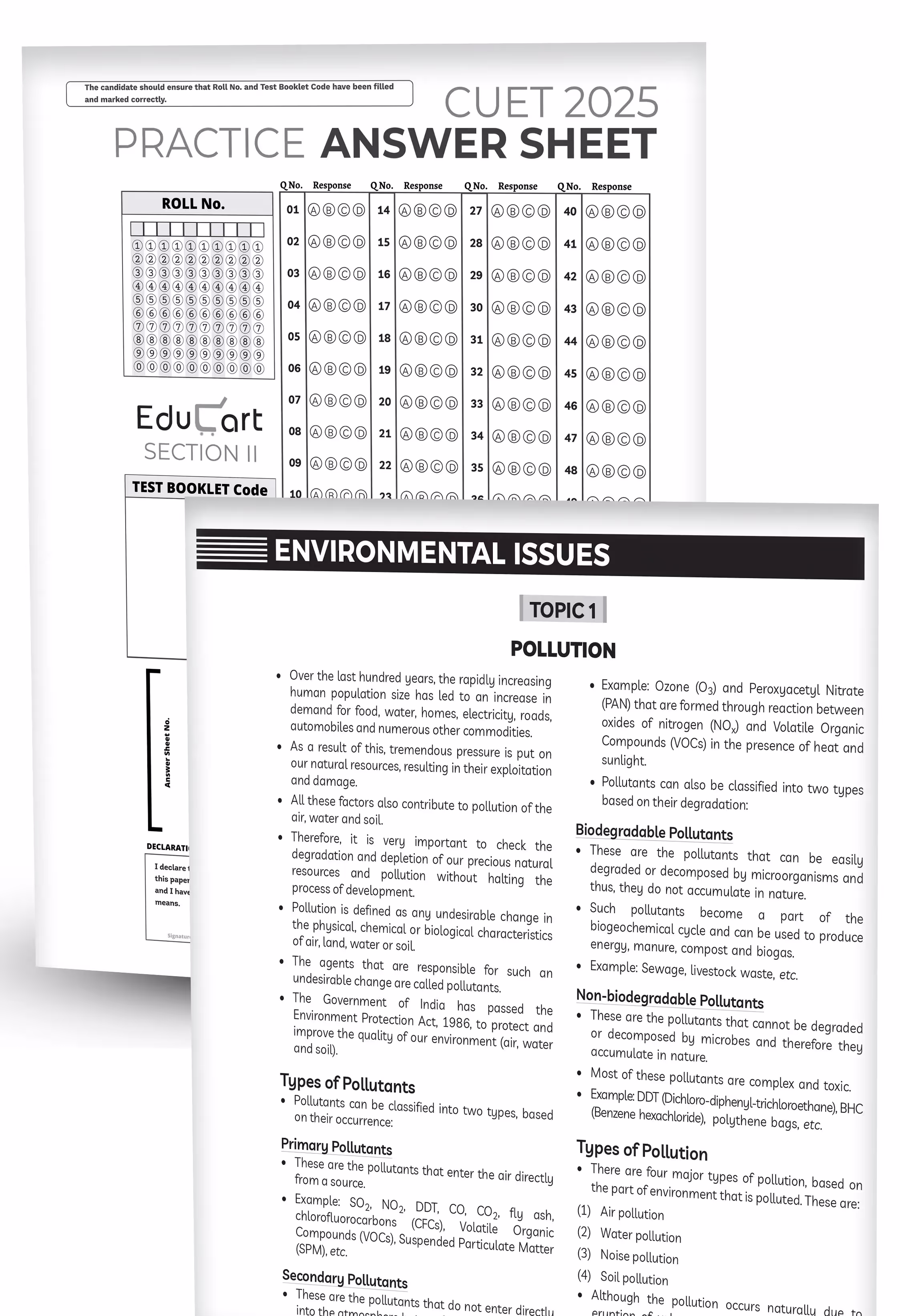 Educart CUET UG Entrance Exam Books 2025 Science Stream Supplementary Book (Covers Cuet topics and MCQs that were not taught in CBSE Class 12)