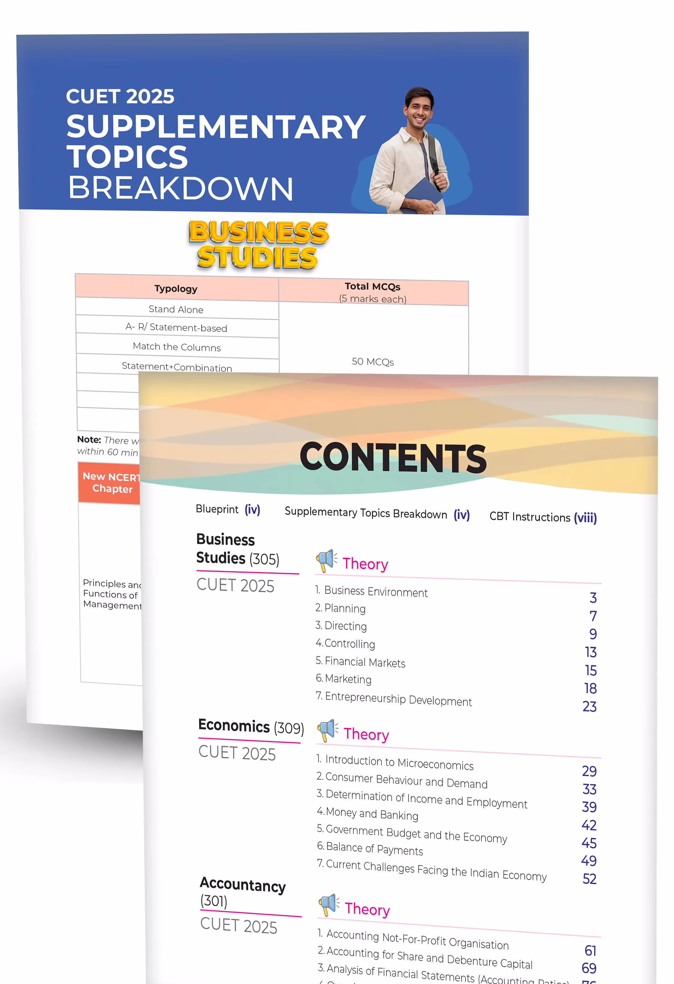 Educart CUET UG Entrance Exam Books 2025 Commerce Stream Supplementary Book (Covers Cuet topics and MCQs that were not taught in CBSE Class 12)