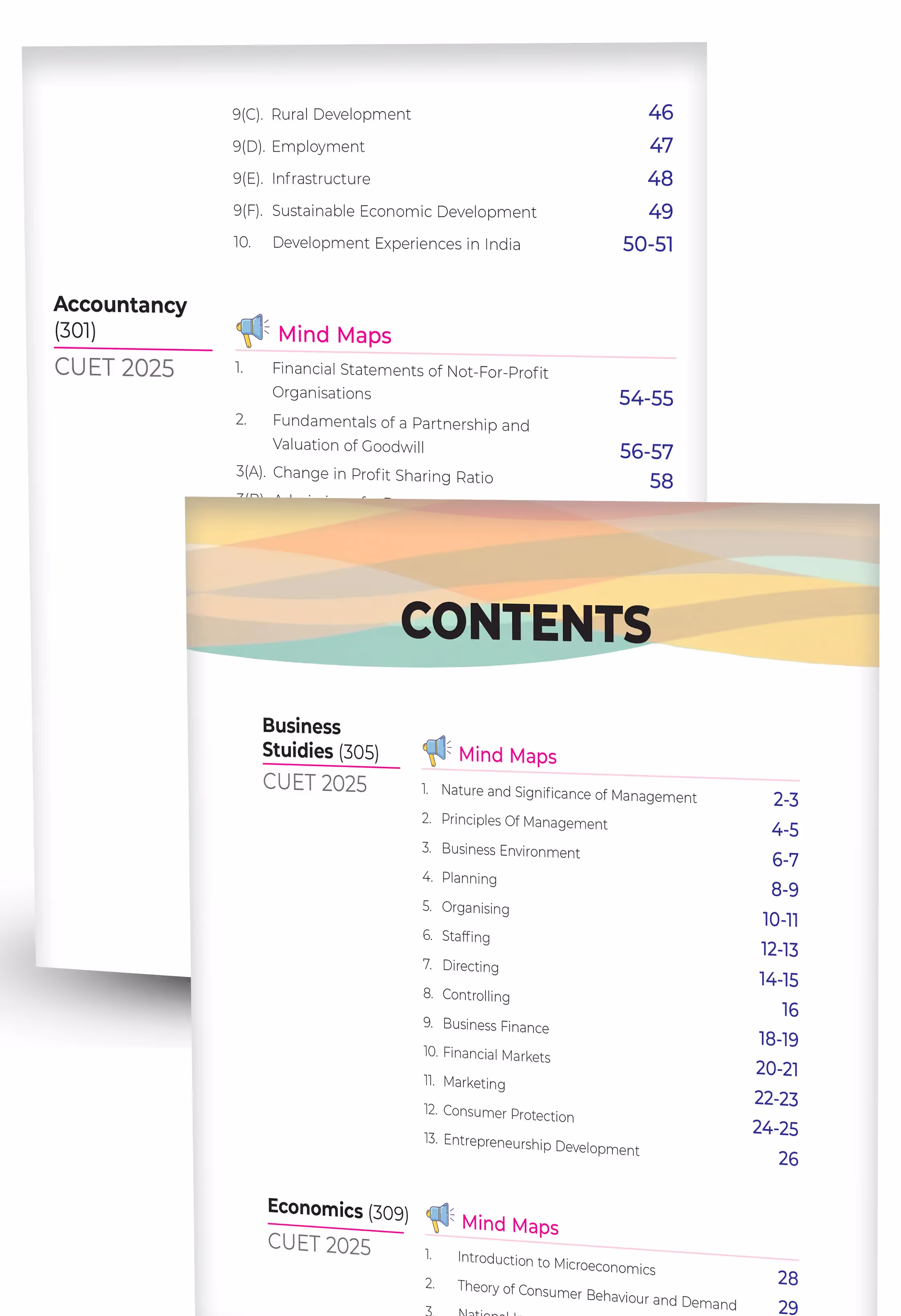 Educart CUET UG Entrance Exam Books 2025 Commerce Mind Maps – Business Studies, Economics and Accountancy
