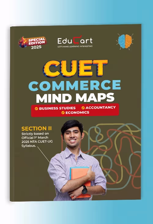 Educart CUET UG Entrance Exam Books 2025 Commerce Mind Maps – Business Studies, Economics and Accountancy