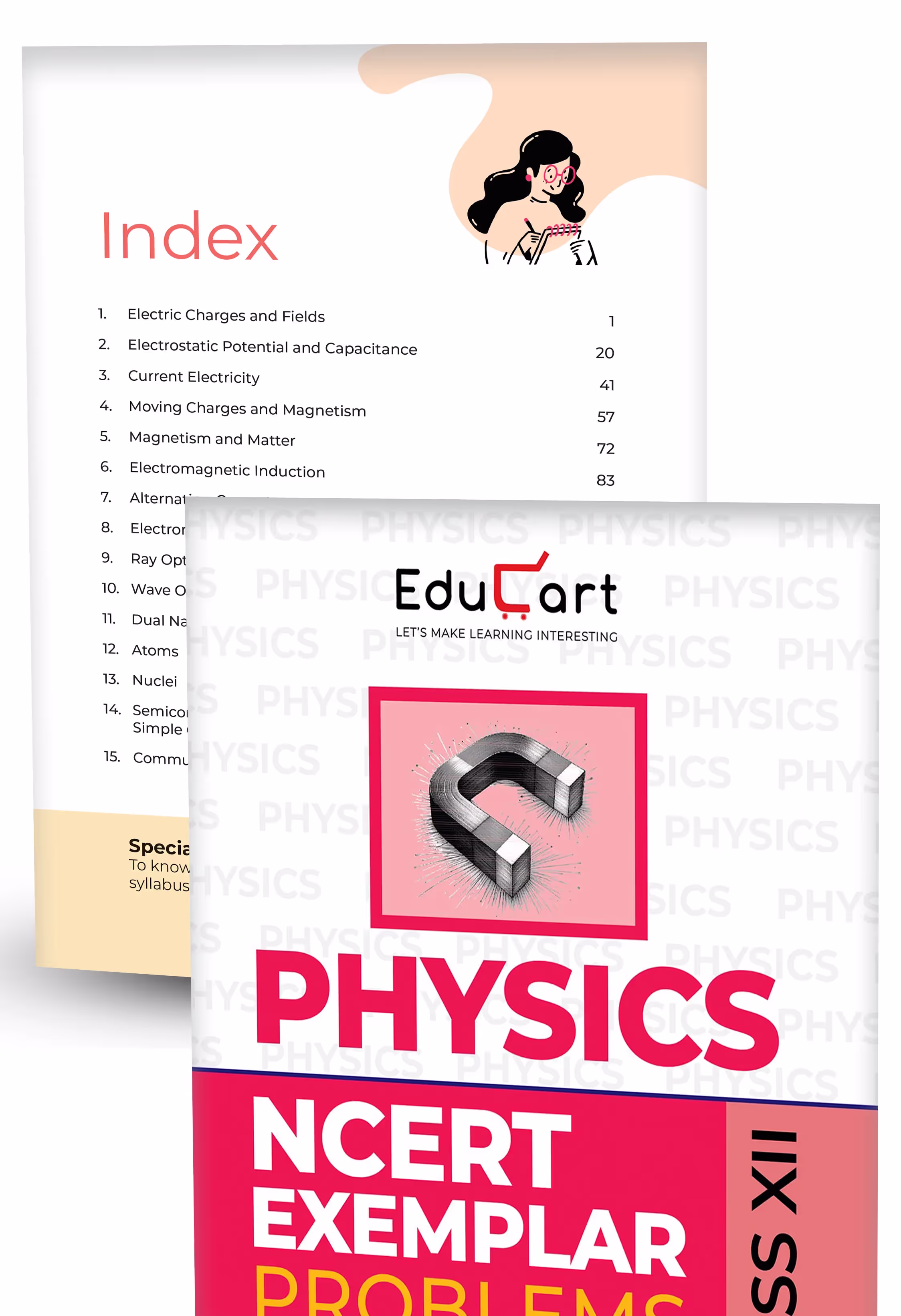 Educart NCERT Exemplars Class 12 Physics, Chemistry & Mathematics 2025-26 Problems Solutions (For Board Exam 2026)