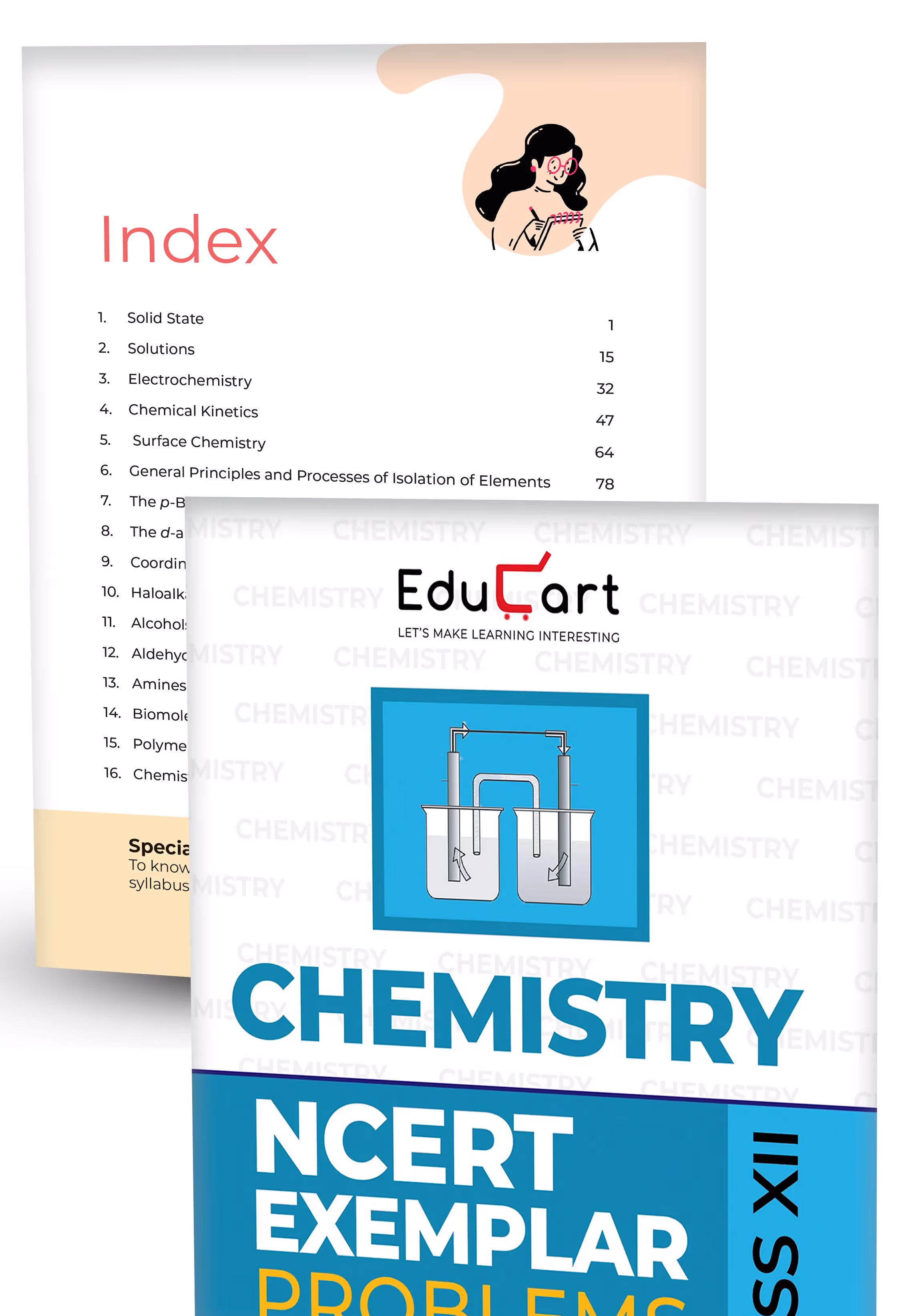 Educart NCERT Exemplars Class 12 Physics, Chemistry & Mathematics 2025-26 Problems Solutions (For Board Exam 2026)