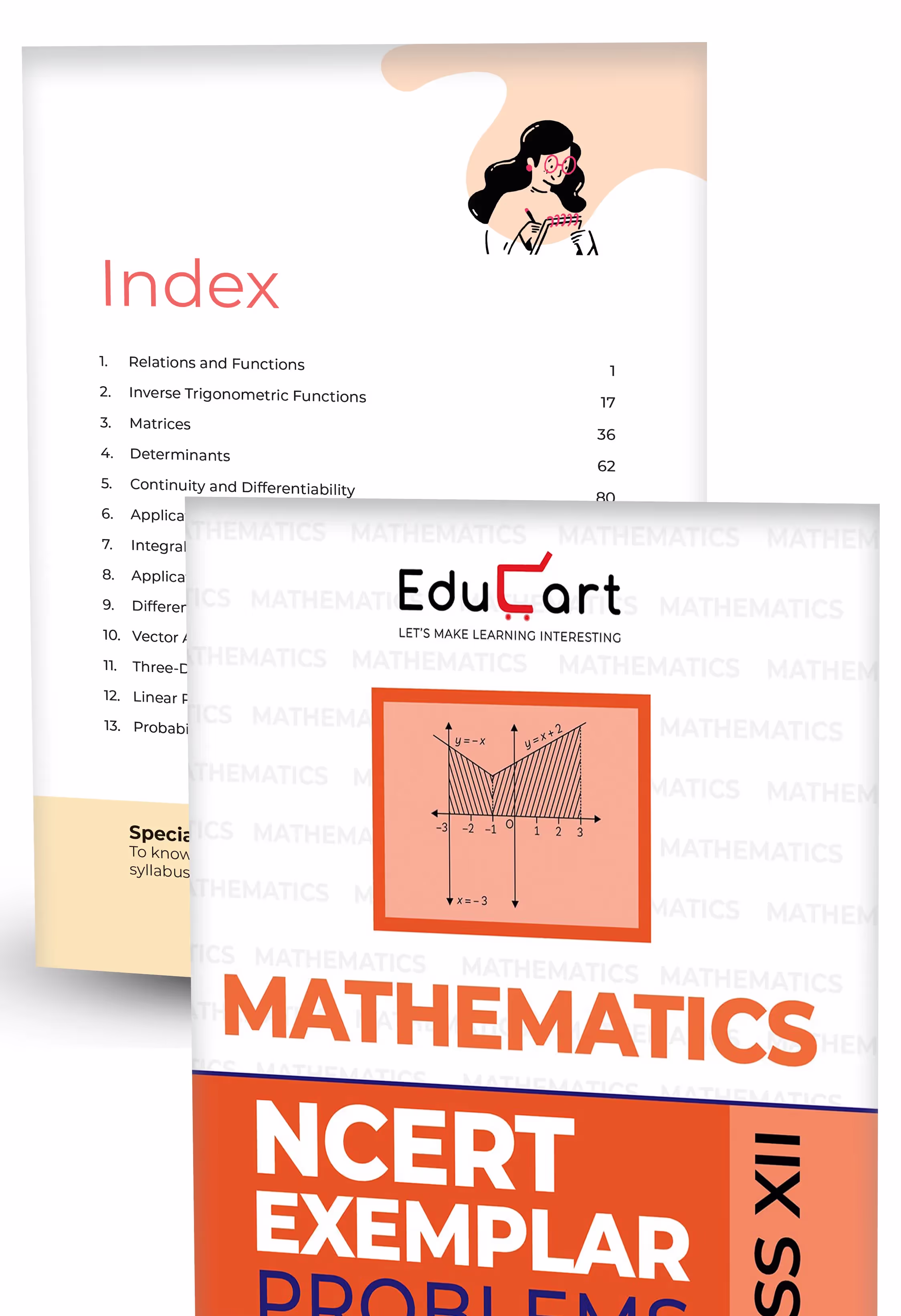 Educart NCERT Exemplars Class 12 Physics, Chemistry & Mathematics 2025-26 Problems Solutions (For Board Exam 2026)