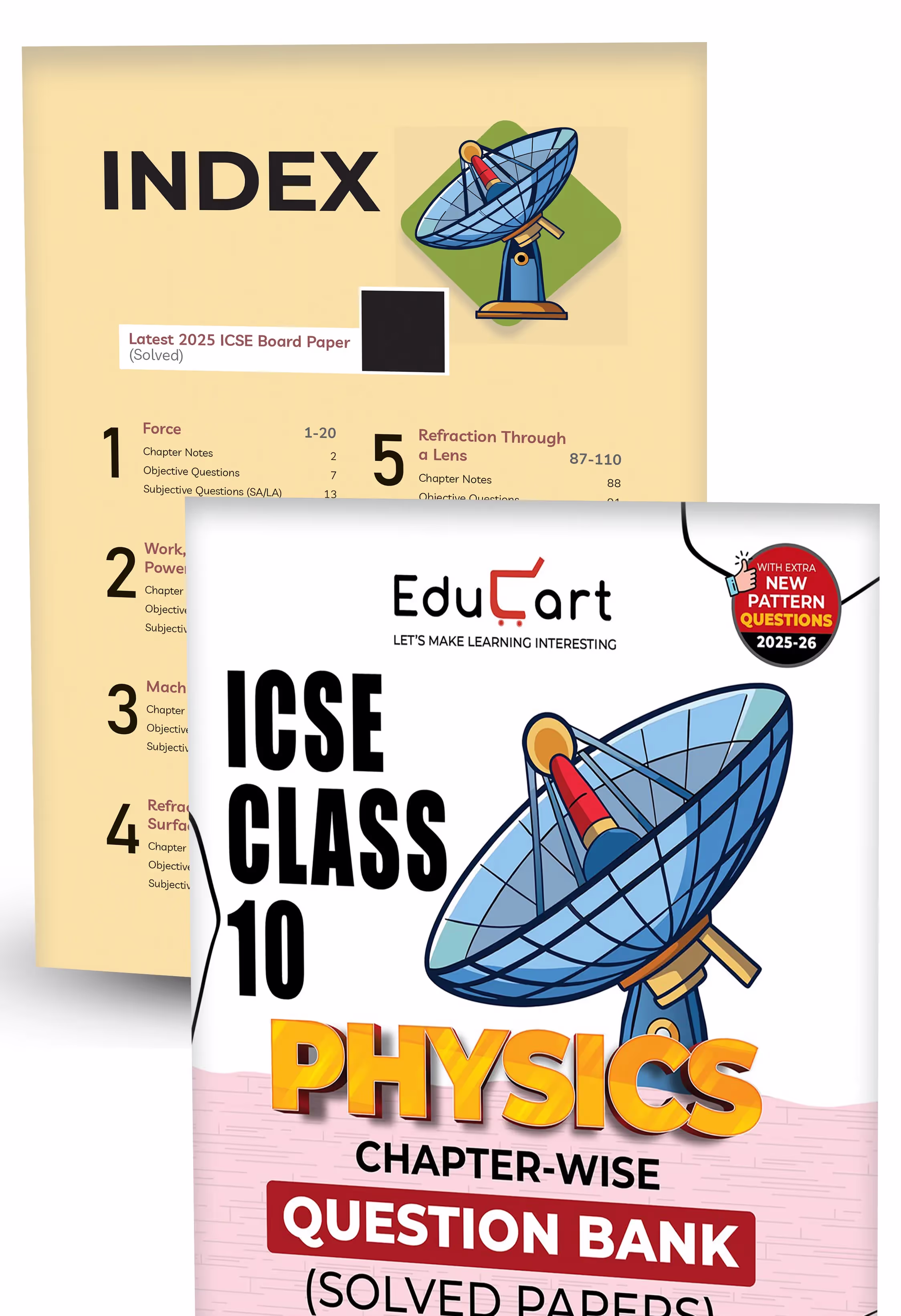 Educart ICSE Class 10 Question Bank 2025-26 Chapter-wise including Solved Papers Physics, Chemistry, Mathematics, Biology and English Language (Strictly Based on 2026 Syllabus)