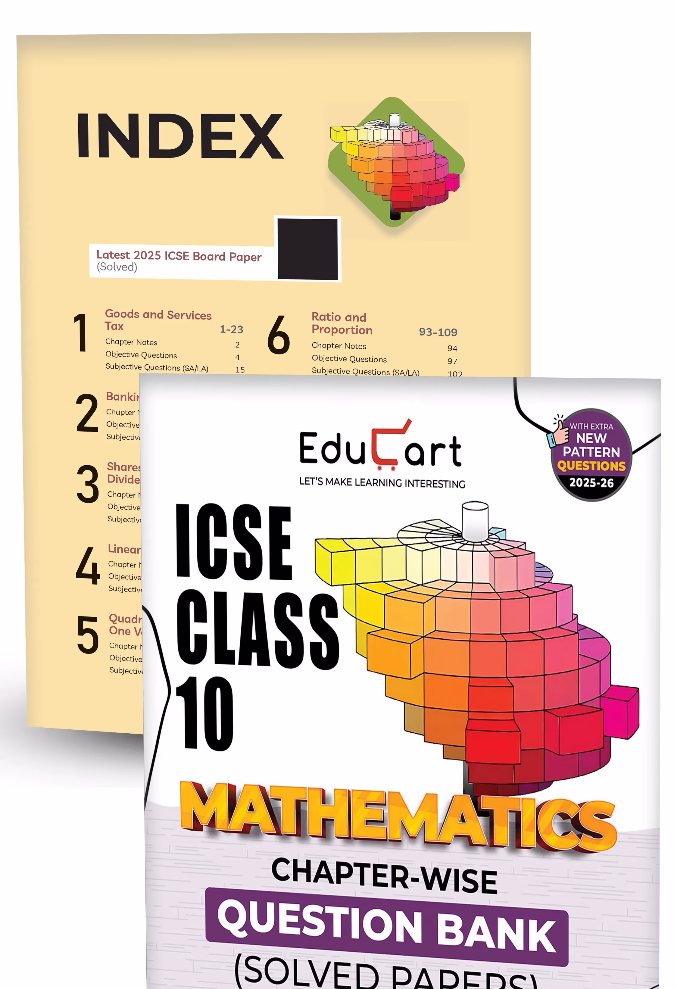 Educart ICSE Class 10 Question Bank 2025-26 Chapter-wise including Solved Papers Physics, Chemistry, Mathematics, Biology and English Language (Strictly Based on 2026 Syllabus)