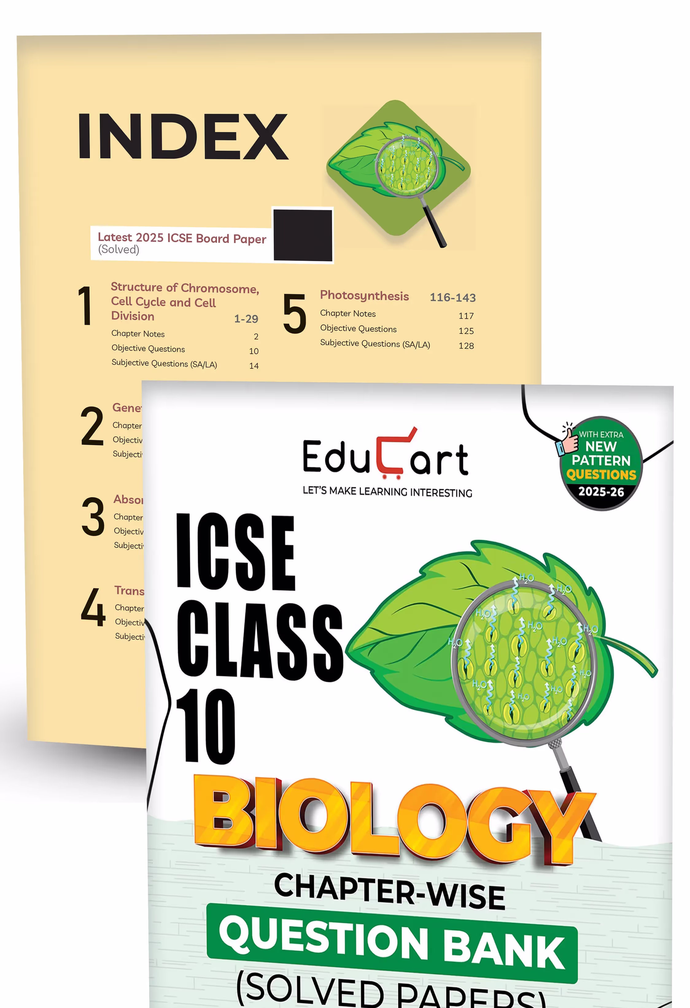 Educart ICSE Class 10 Question Bank 2025-26 Chapter-wise including Solved Papers Physics, Chemistry, Mathematics, Biology and English Language (Strictly Based on 2026 Syllabus)